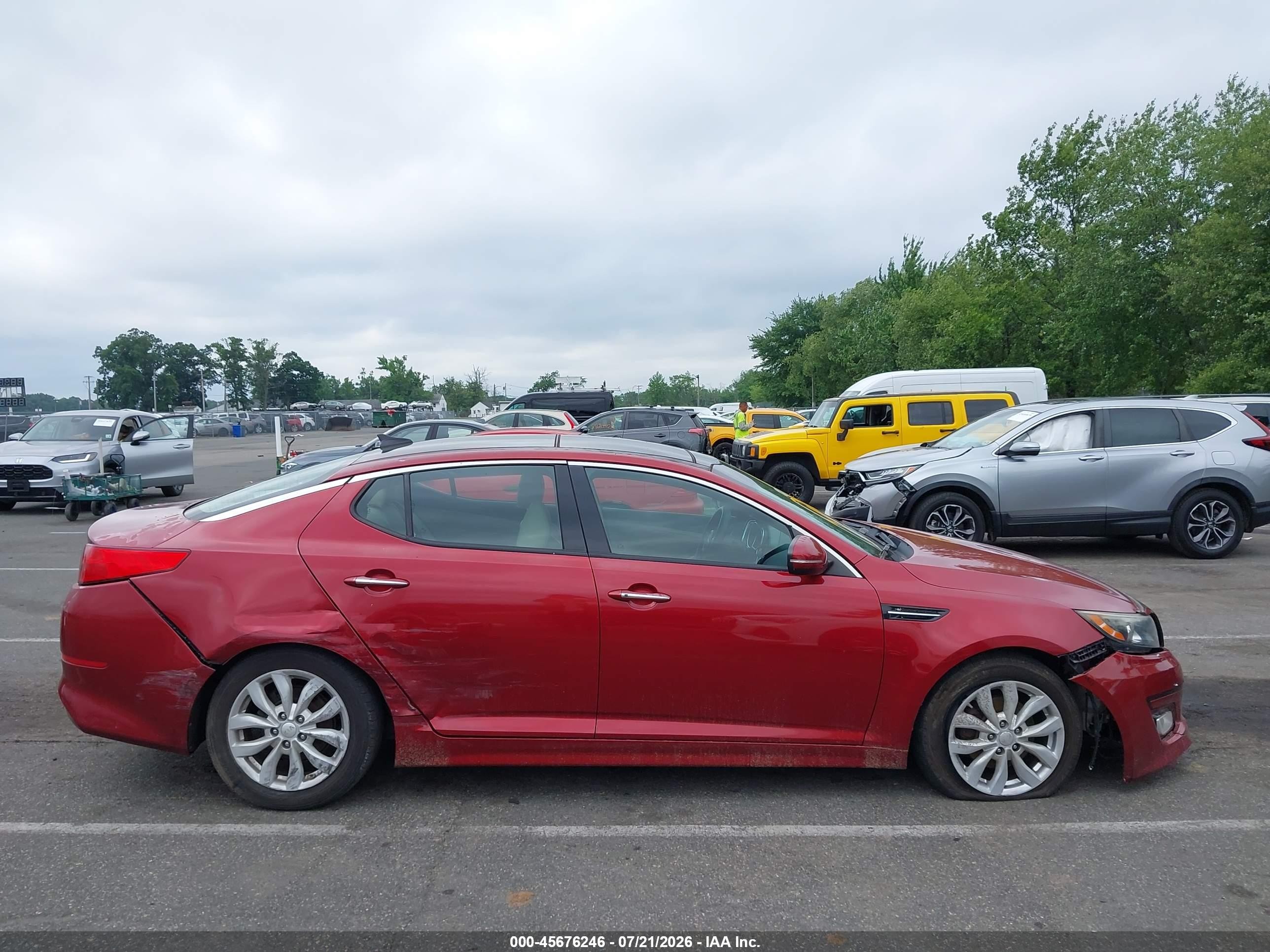 2015 Kia Optima Ex Red vin: 5XXGN4A77FG472013