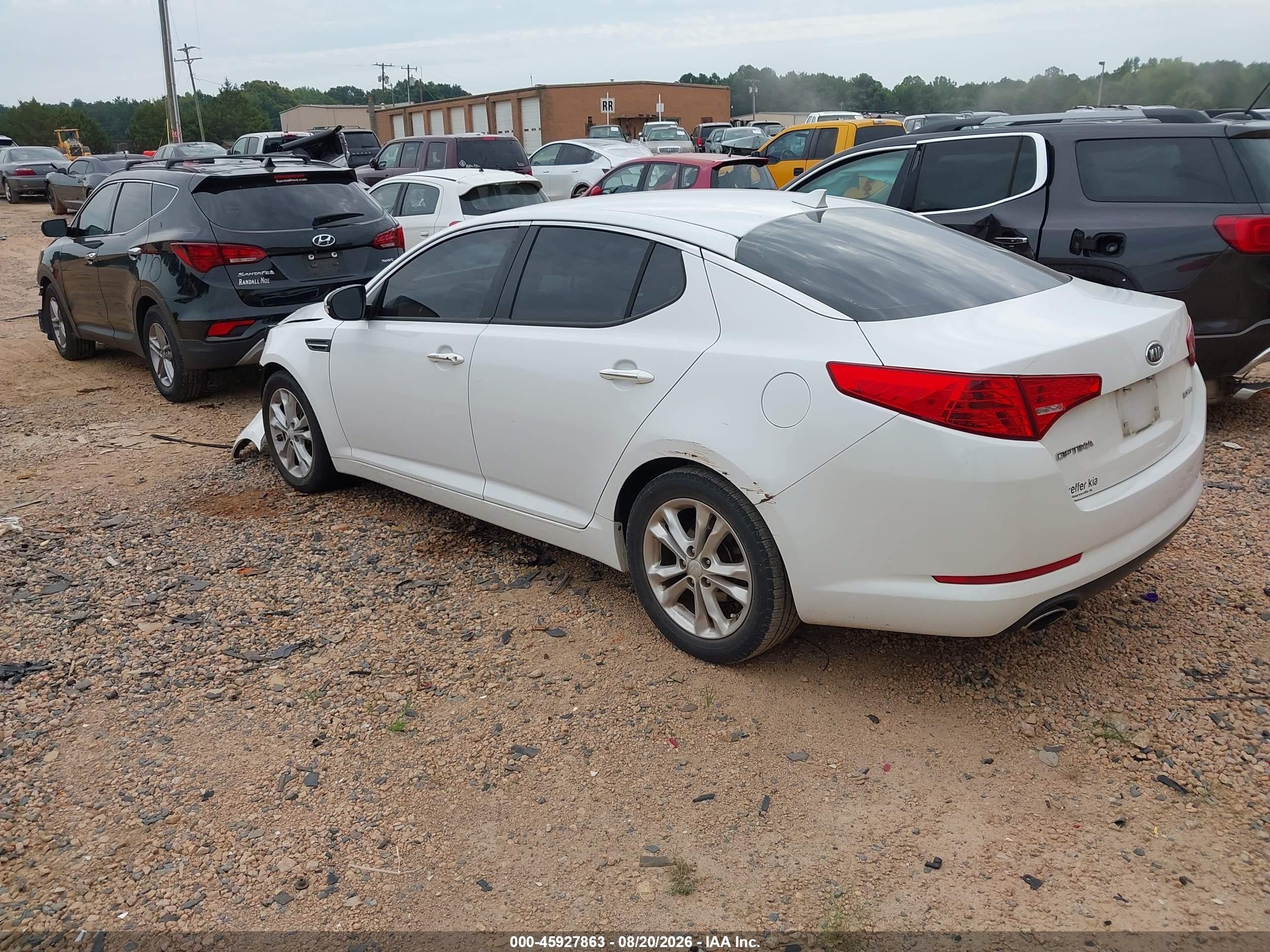 2012 Kia Optima Ex White vin: 5XXGN4A78CG044186