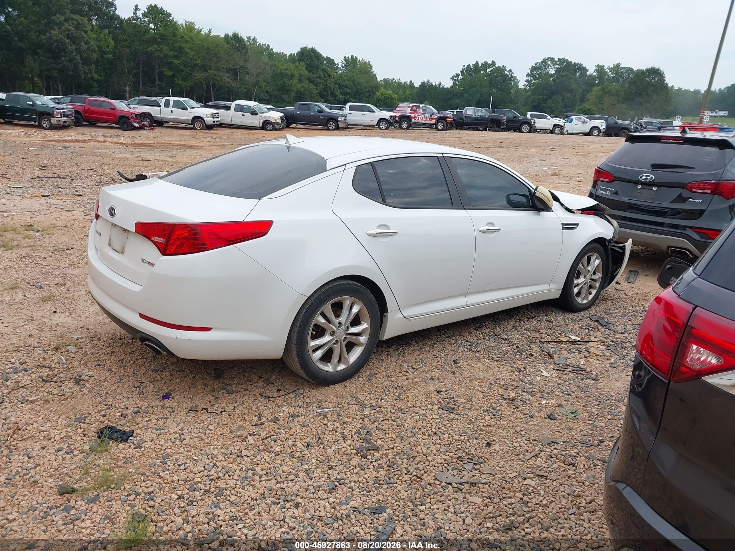 2012 Kia Optima Ex White vin: 5XXGN4A78CG044186
