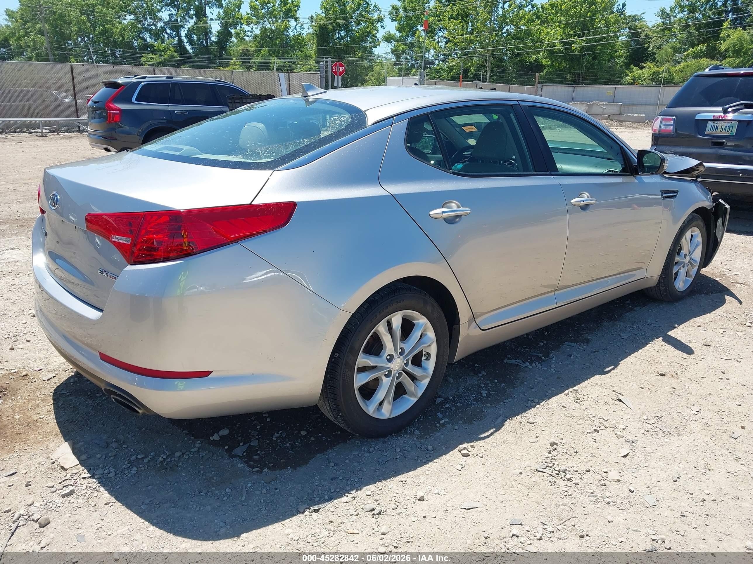 2012 Kia Optima Ex Silver vin: 5XXGN4A78CG074580