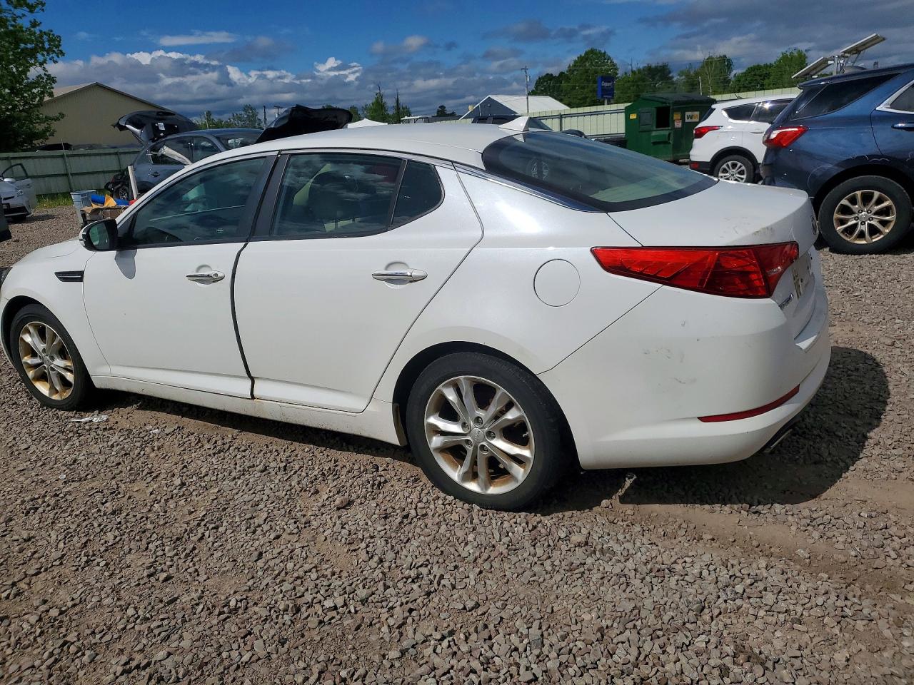 2013 Kia Optima Ex White vin: 5XXGN4A78DG106929