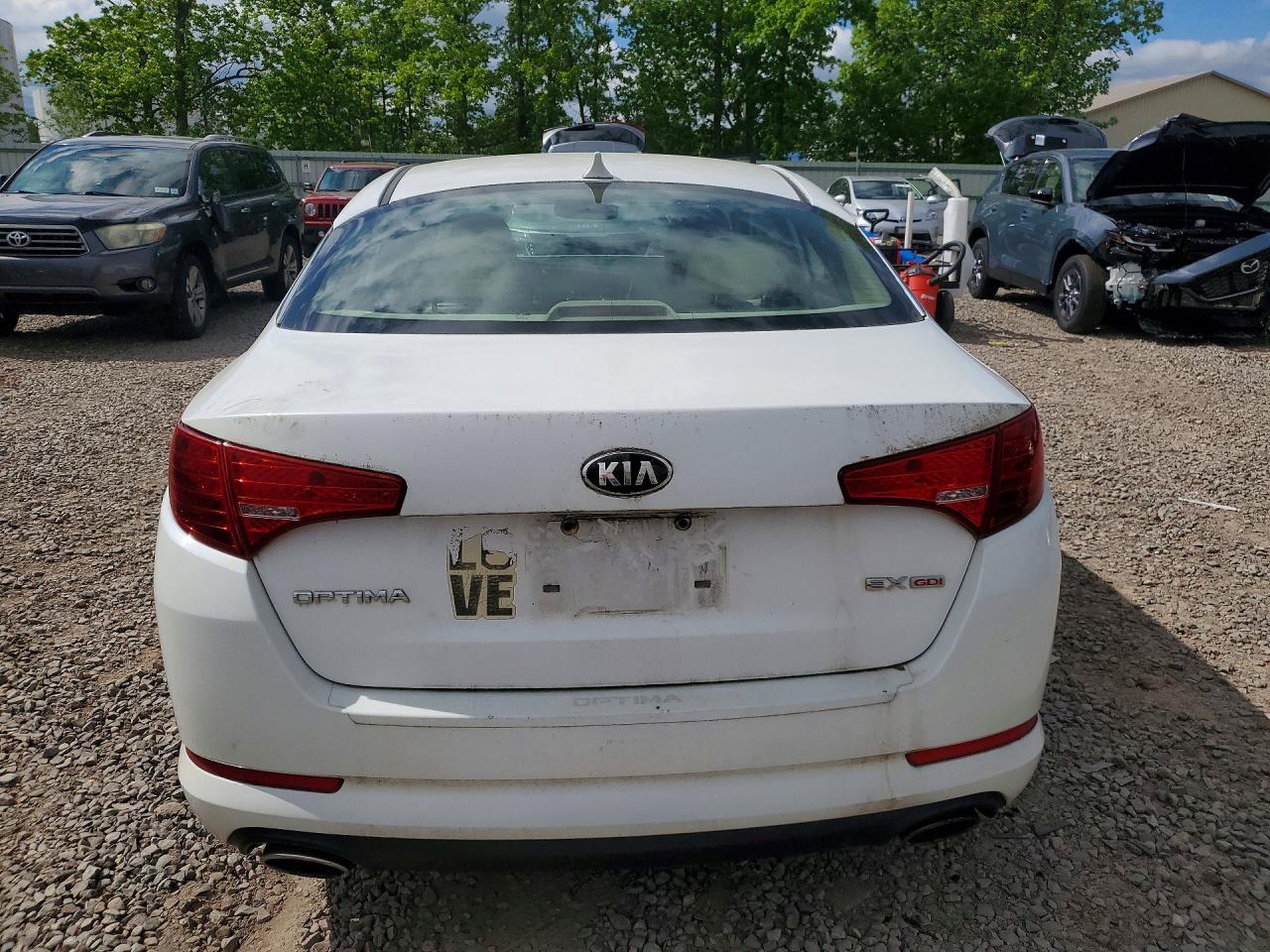 2013 Kia Optima Ex White vin: 5XXGN4A78DG106929