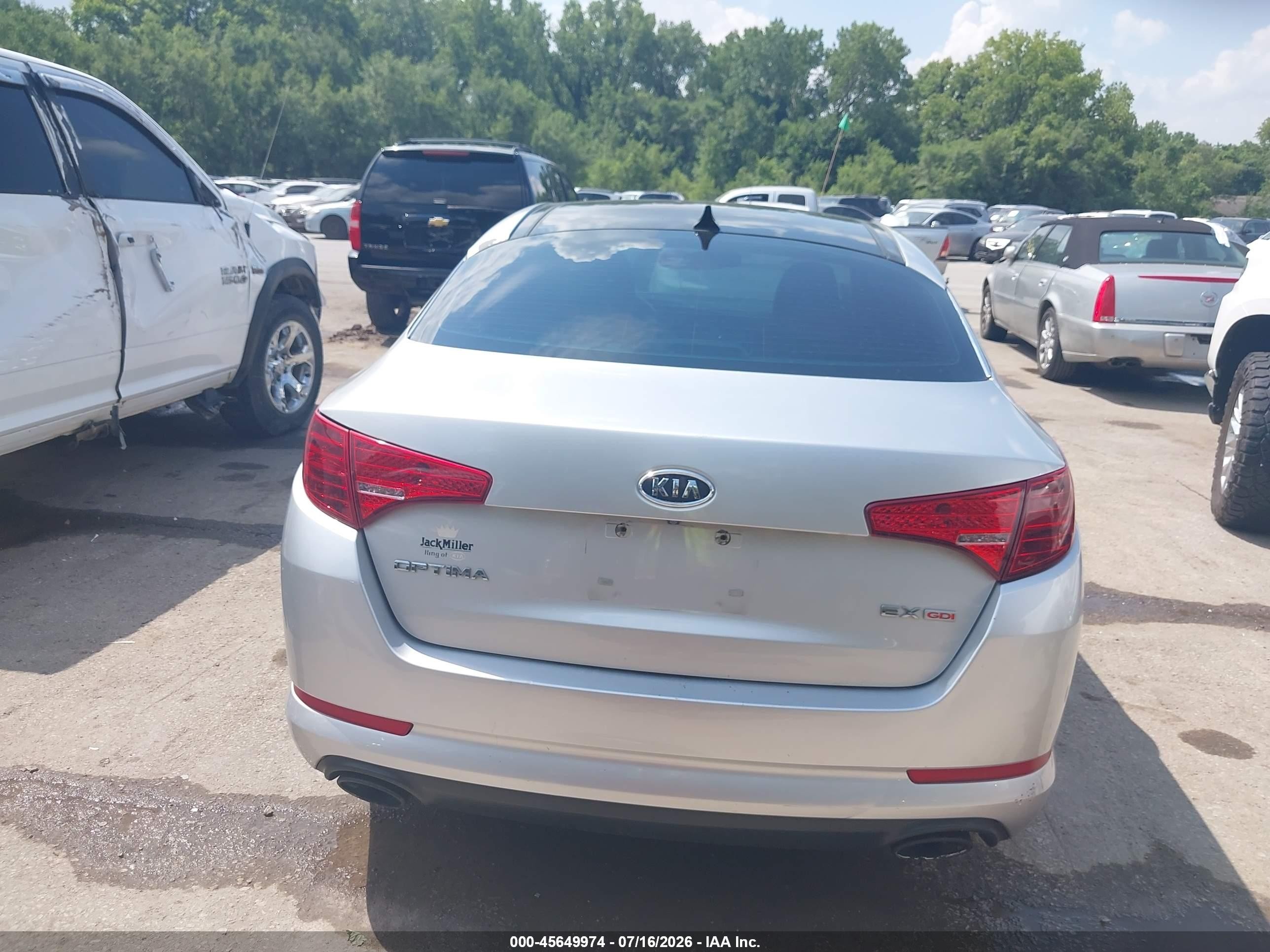 2012 Kia Optima Ex Silver vin: 5XXGN4A79CG011830