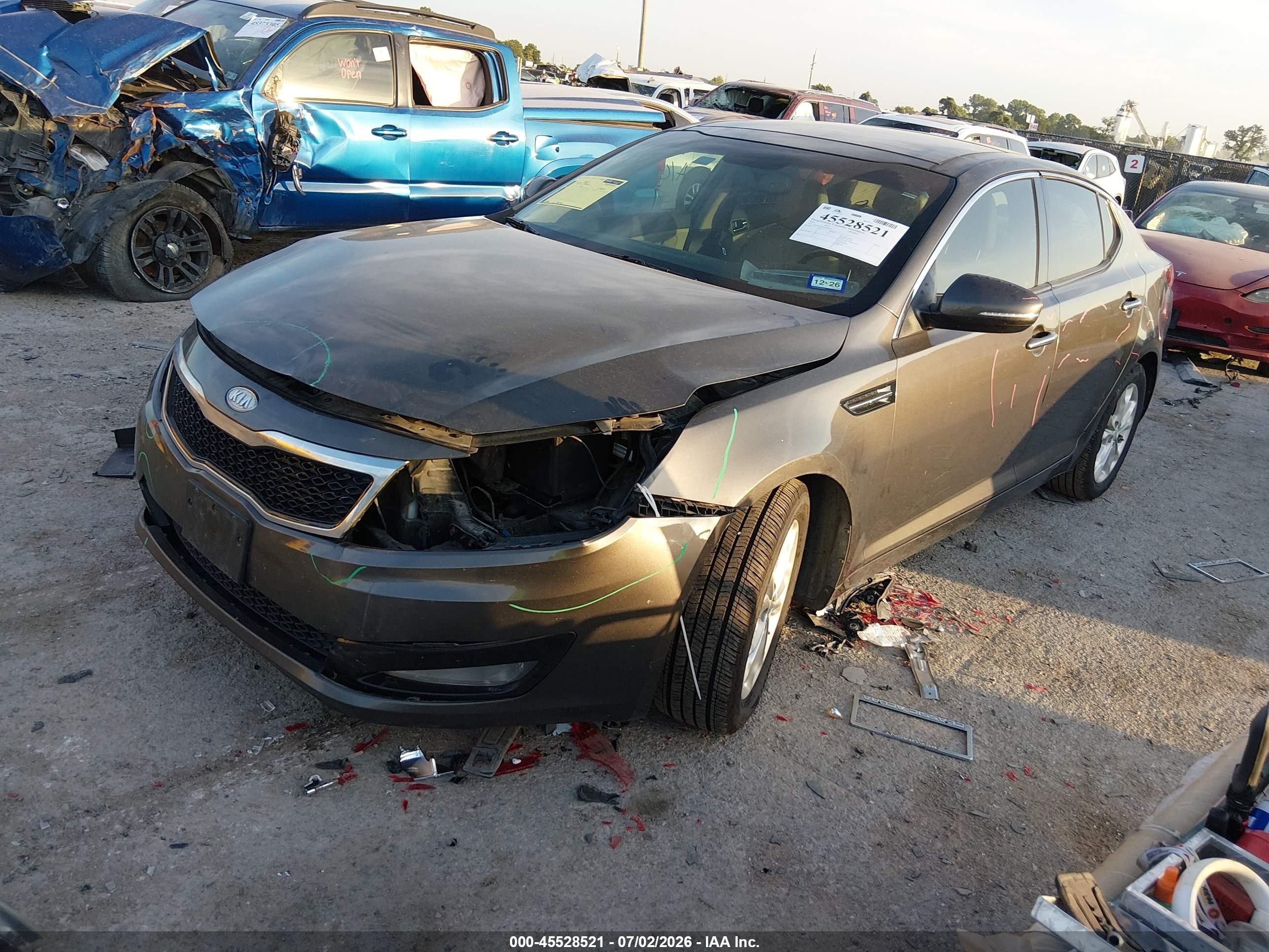 2012 Kia Optima Ex Gray vin: 5XXGN4A79CG084499