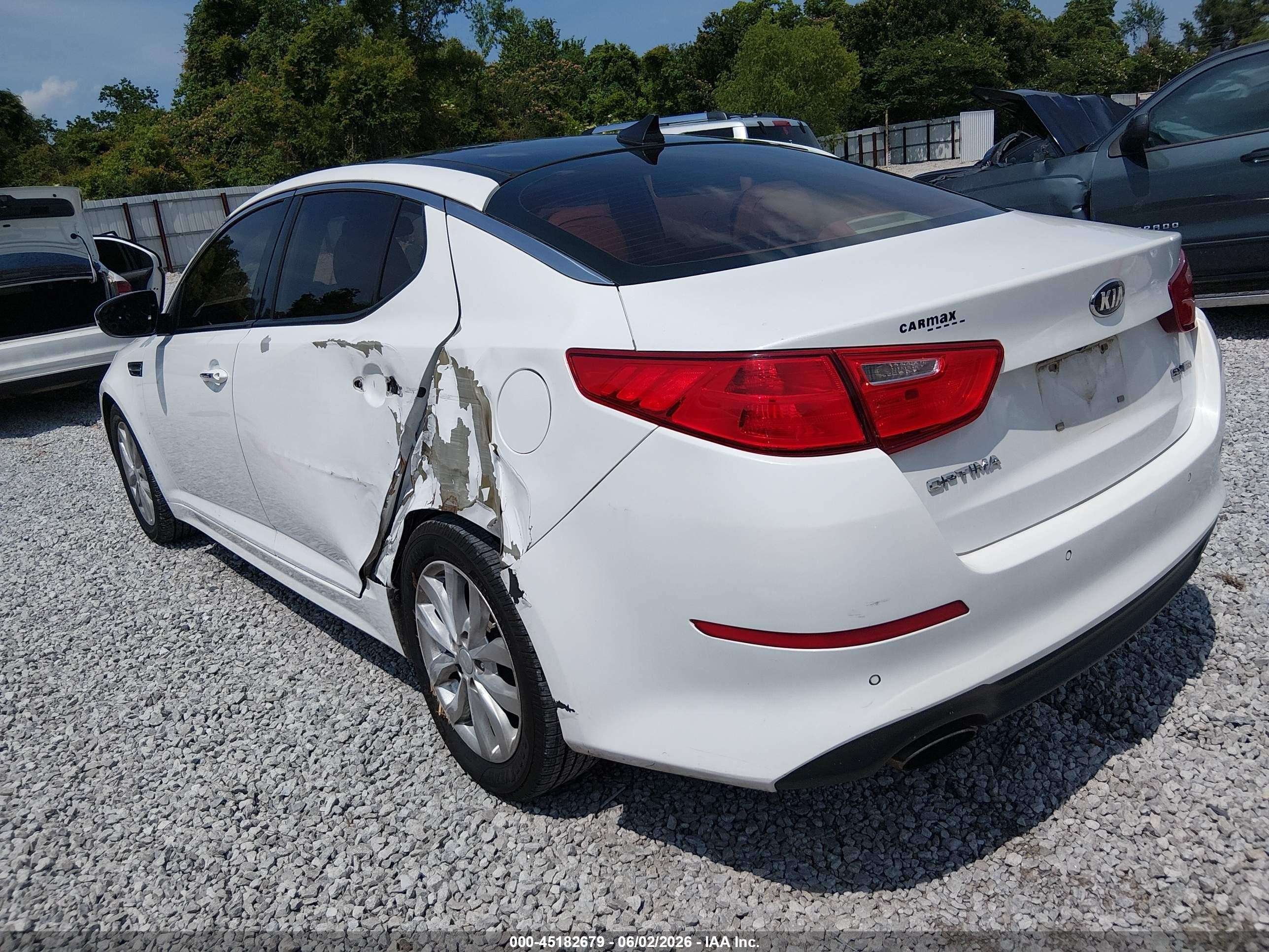 2014 Kia Optima Ex White vin: 5XXGN4A79EG337209