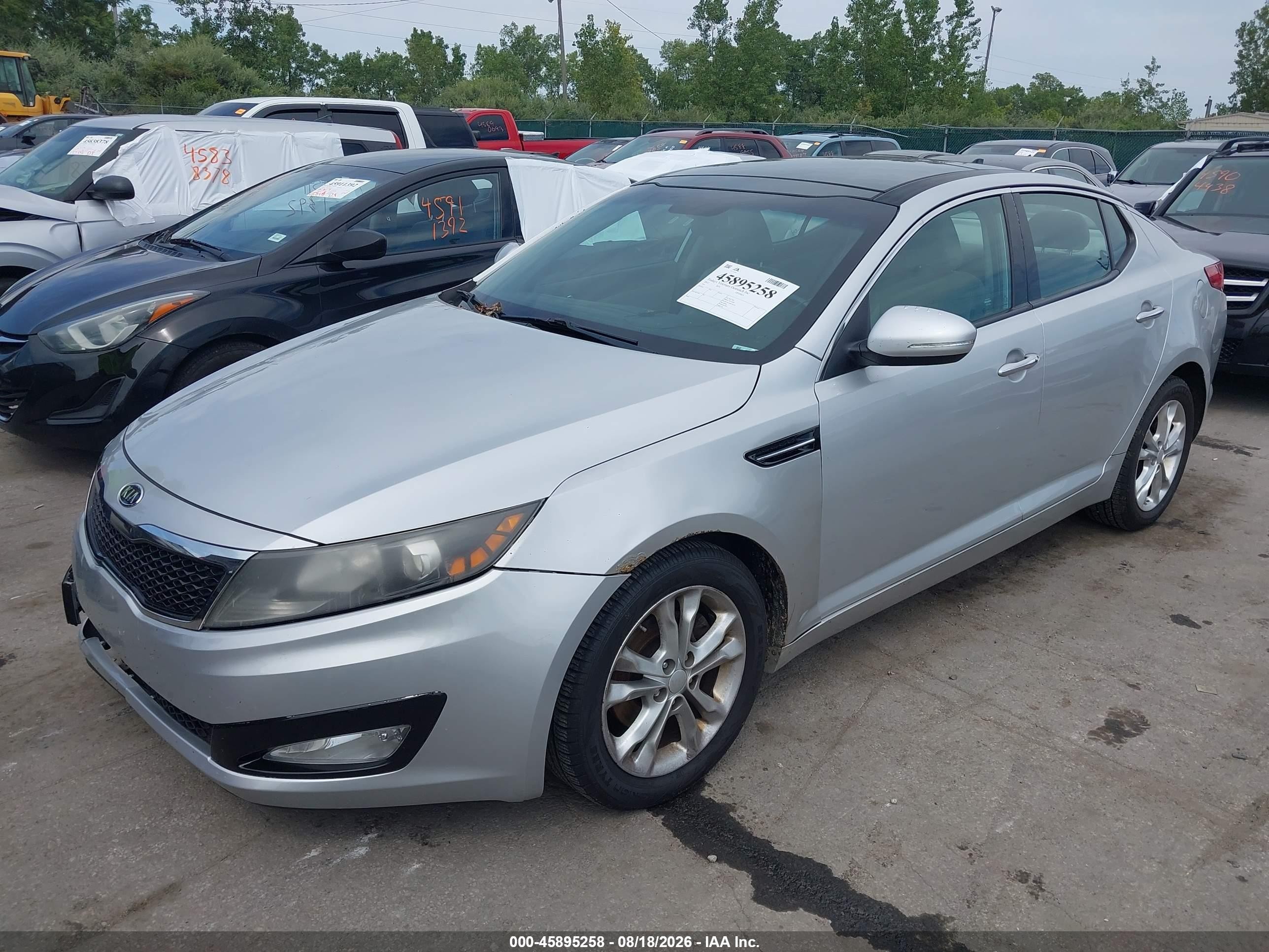 2012 Kia Optima Ex Silver vin: 5XXGN4A7XCG014493