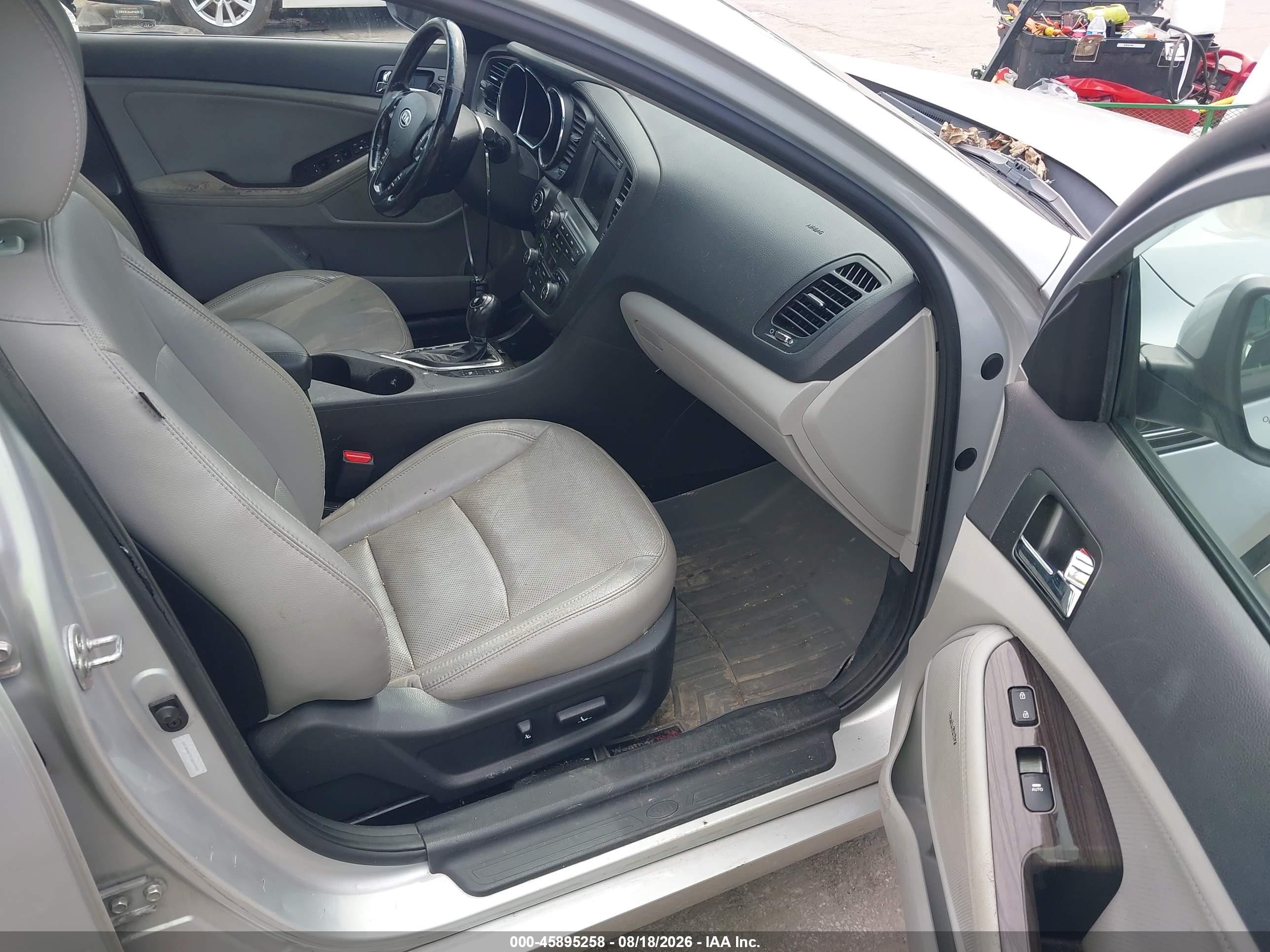 2012 Kia Optima Ex Silver vin: 5XXGN4A7XCG014493
