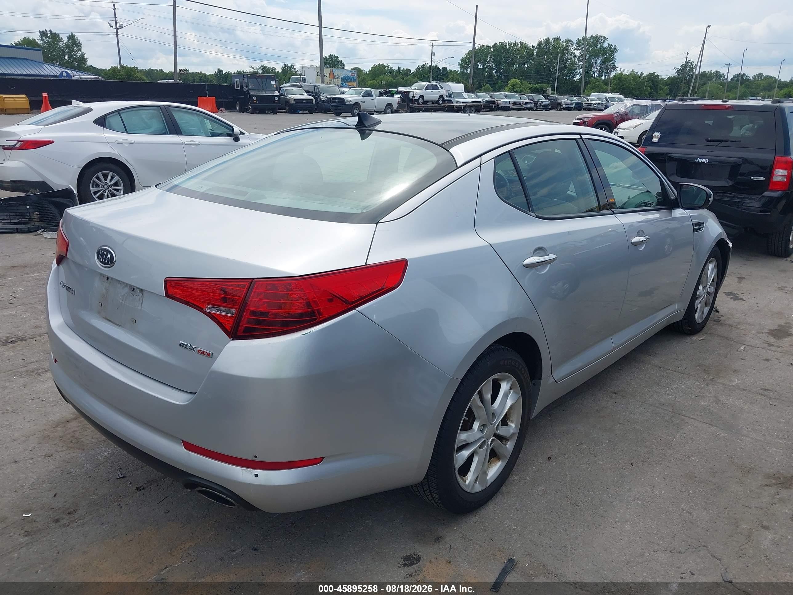 2012 Kia Optima Ex Silver vin: 5XXGN4A7XCG014493