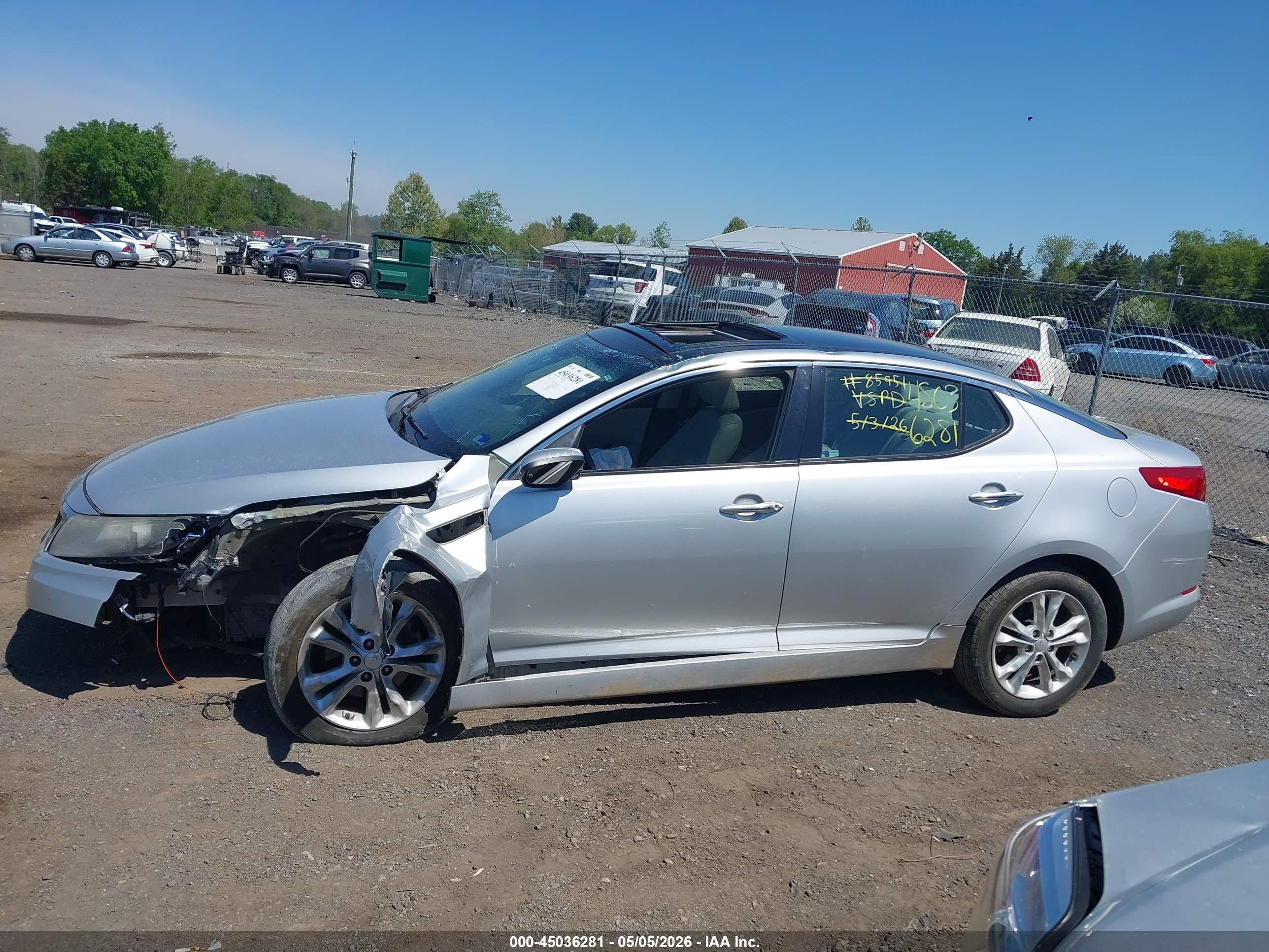 2012 Kia Optima Ex Серебряный vin: 5XXGN4A7XCG081157