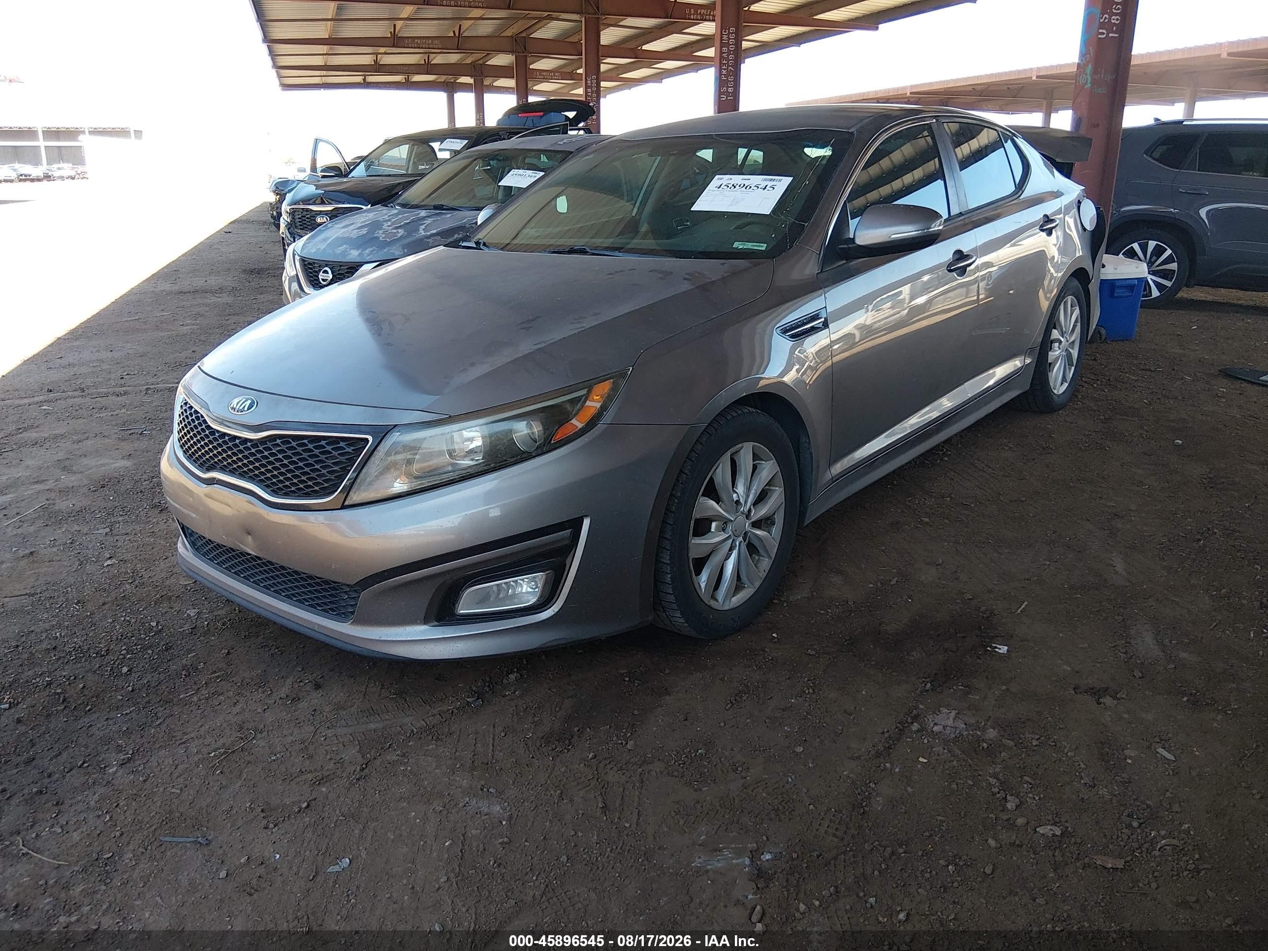 2015 Kia Optima Ex Gray vin: 5XXGN4A7XFG430872