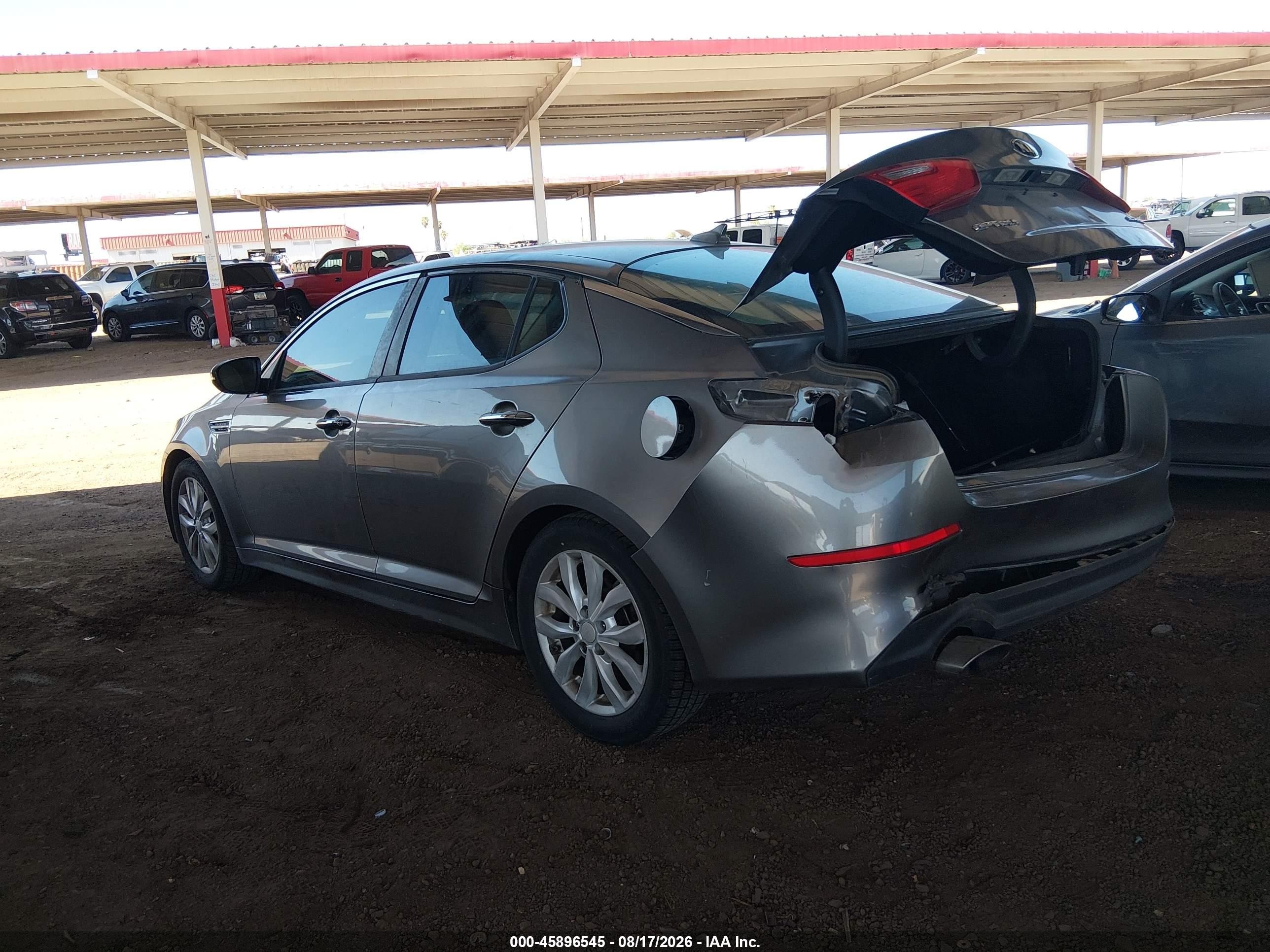 2015 Kia Optima Ex Gray vin: 5XXGN4A7XFG430872