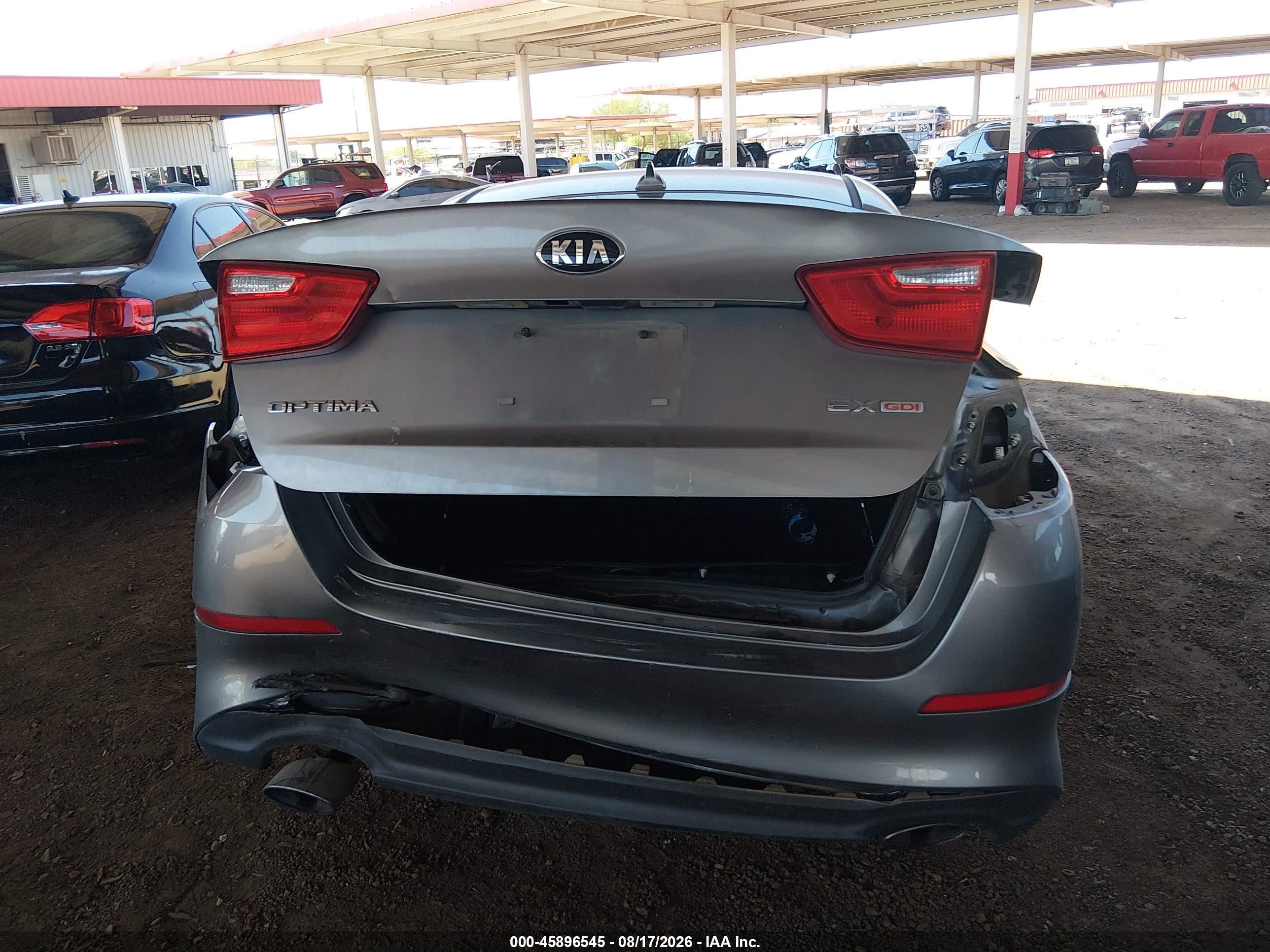 2015 Kia Optima Ex Gray vin: 5XXGN4A7XFG430872
