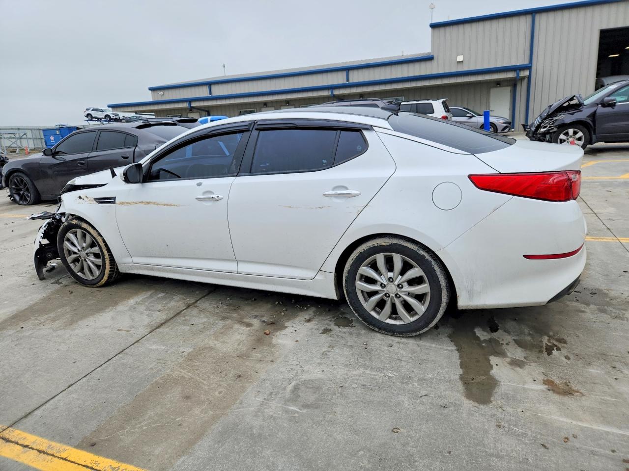 2015 Kia Optima Ex White vin: 5XXGN4A7XFG513654