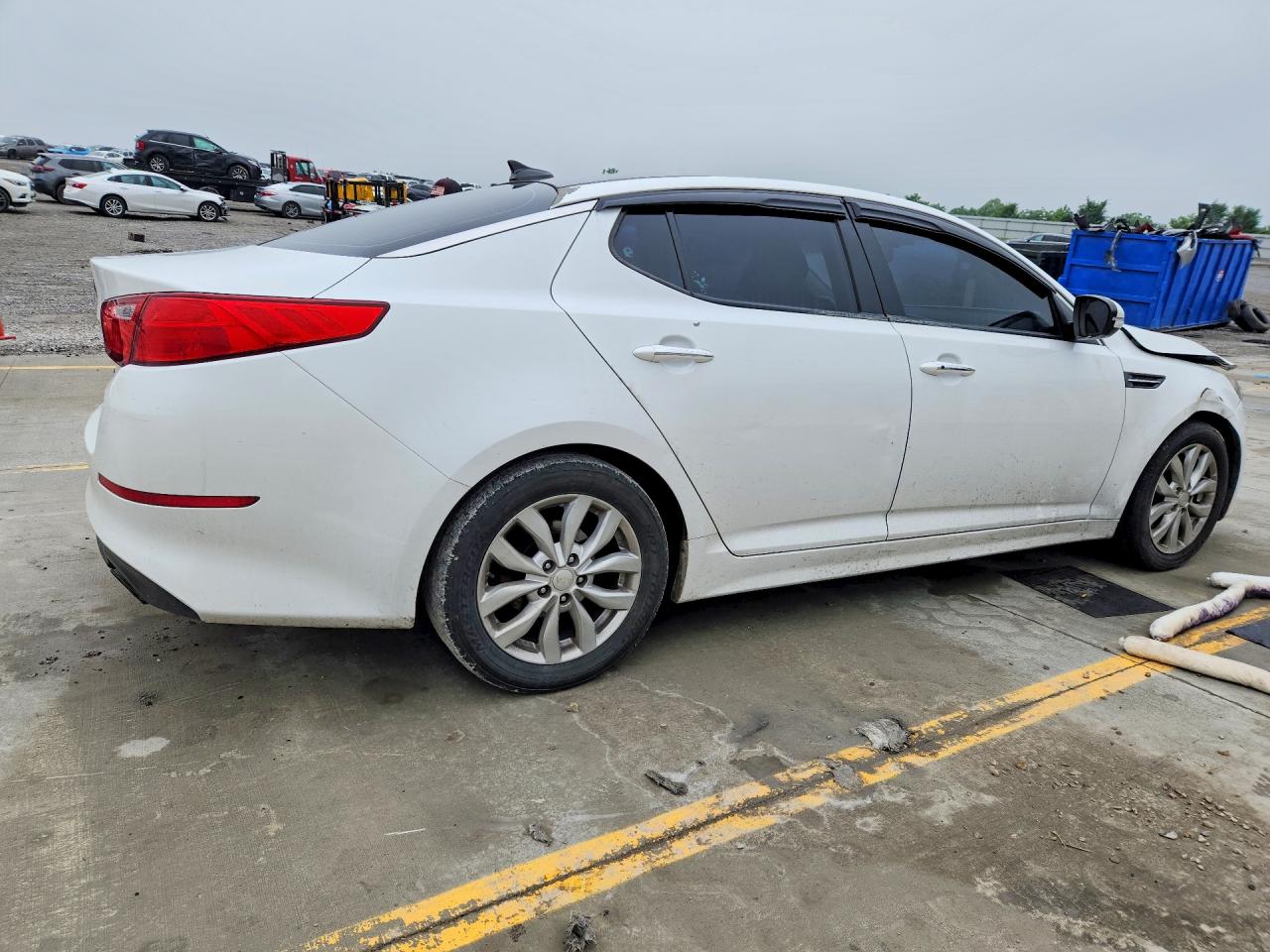 2015 Kia Optima Ex White vin: 5XXGN4A7XFG513654
