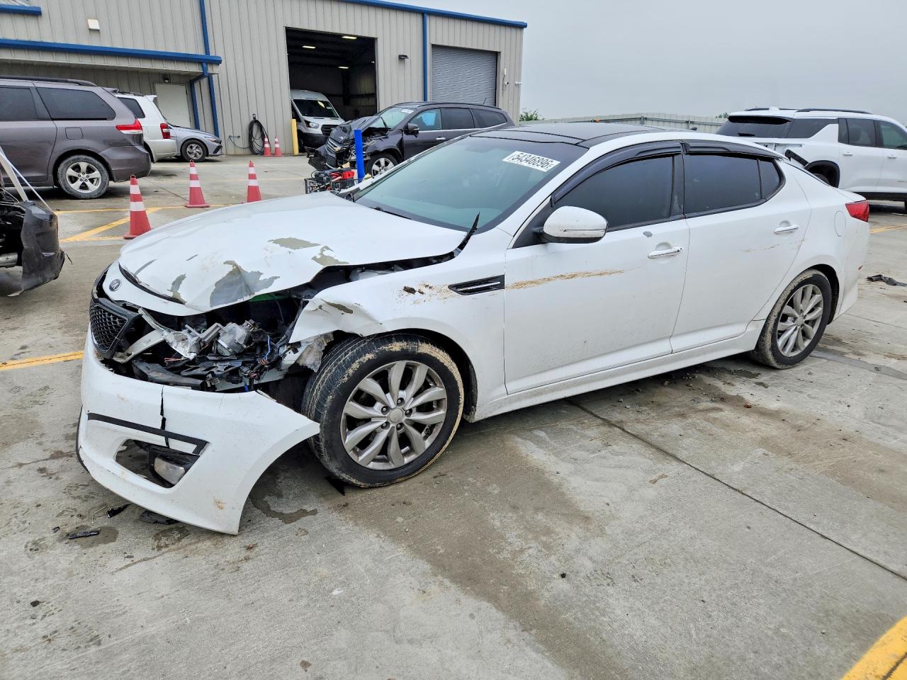 2015 Kia Optima Ex White vin: 5XXGN4A7XFG513654