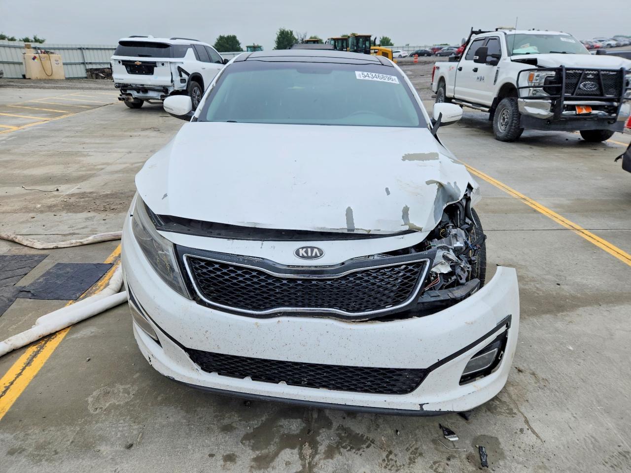 2015 Kia Optima Ex White vin: 5XXGN4A7XFG513654