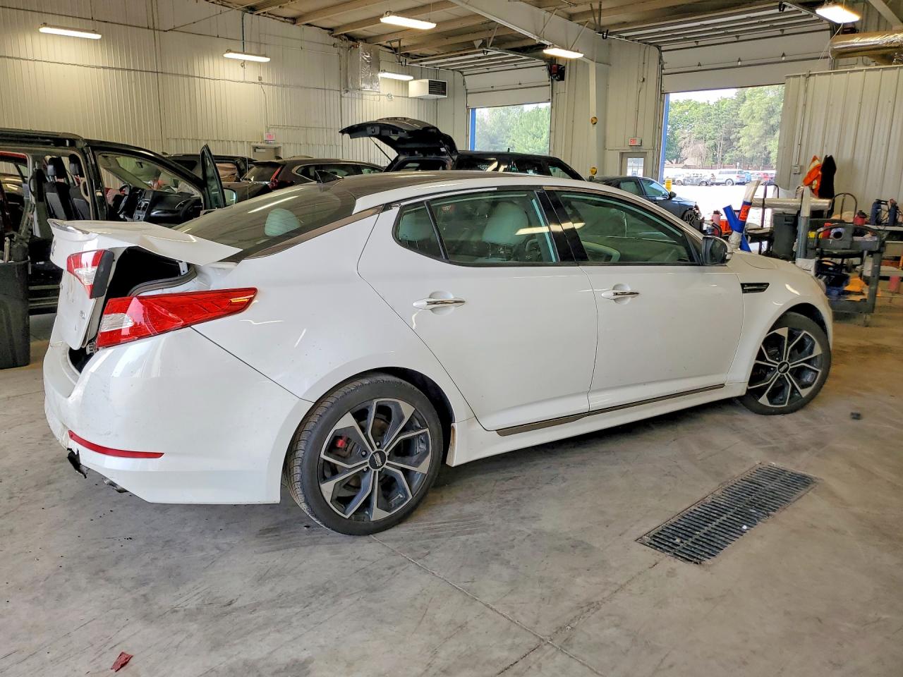 2013 Kia Optima Sx White vin: 5XXGR4A60DG233668