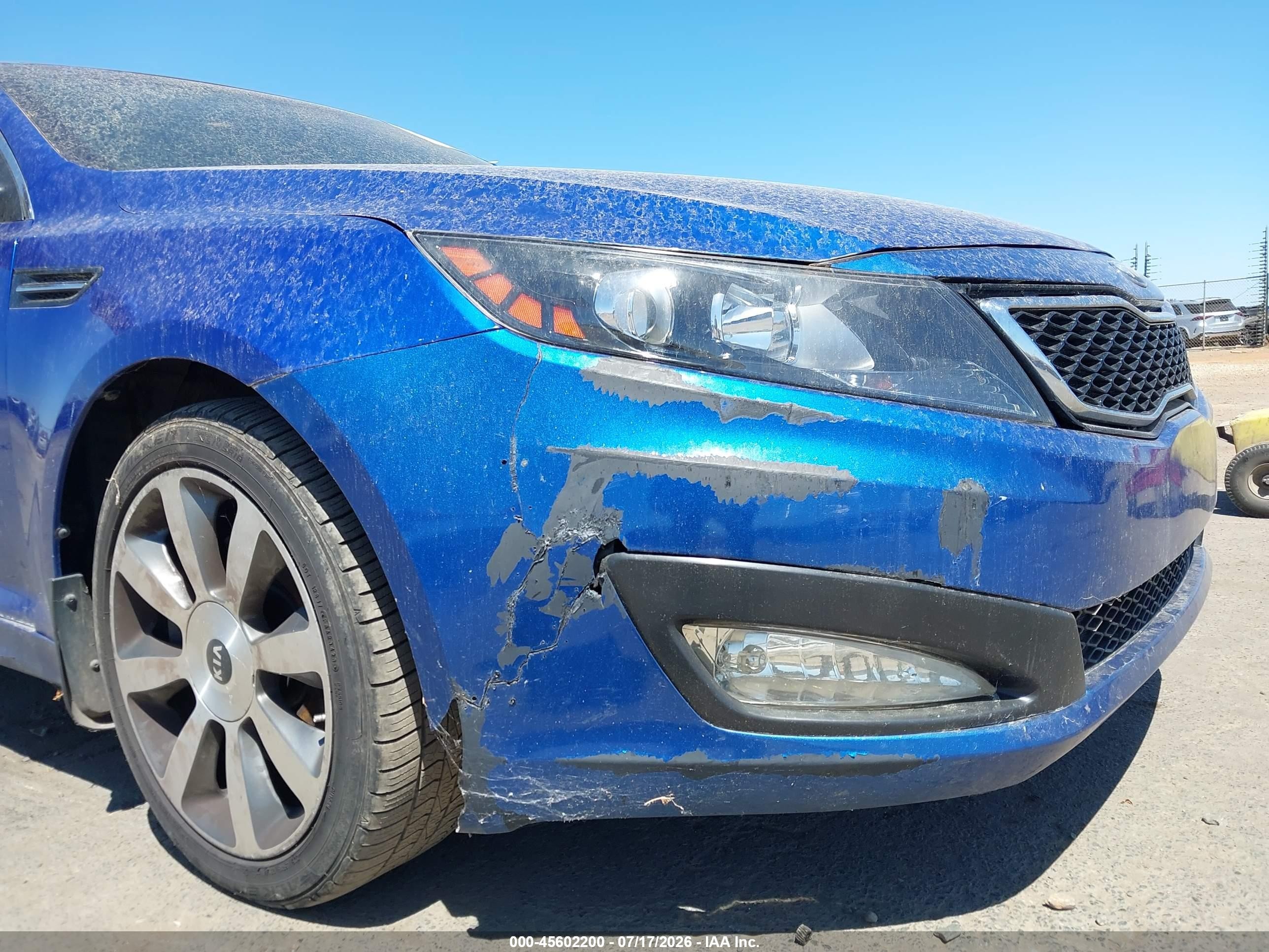 2013 Kia Optima Sx Blue vin: 5XXGR4A60DG249532