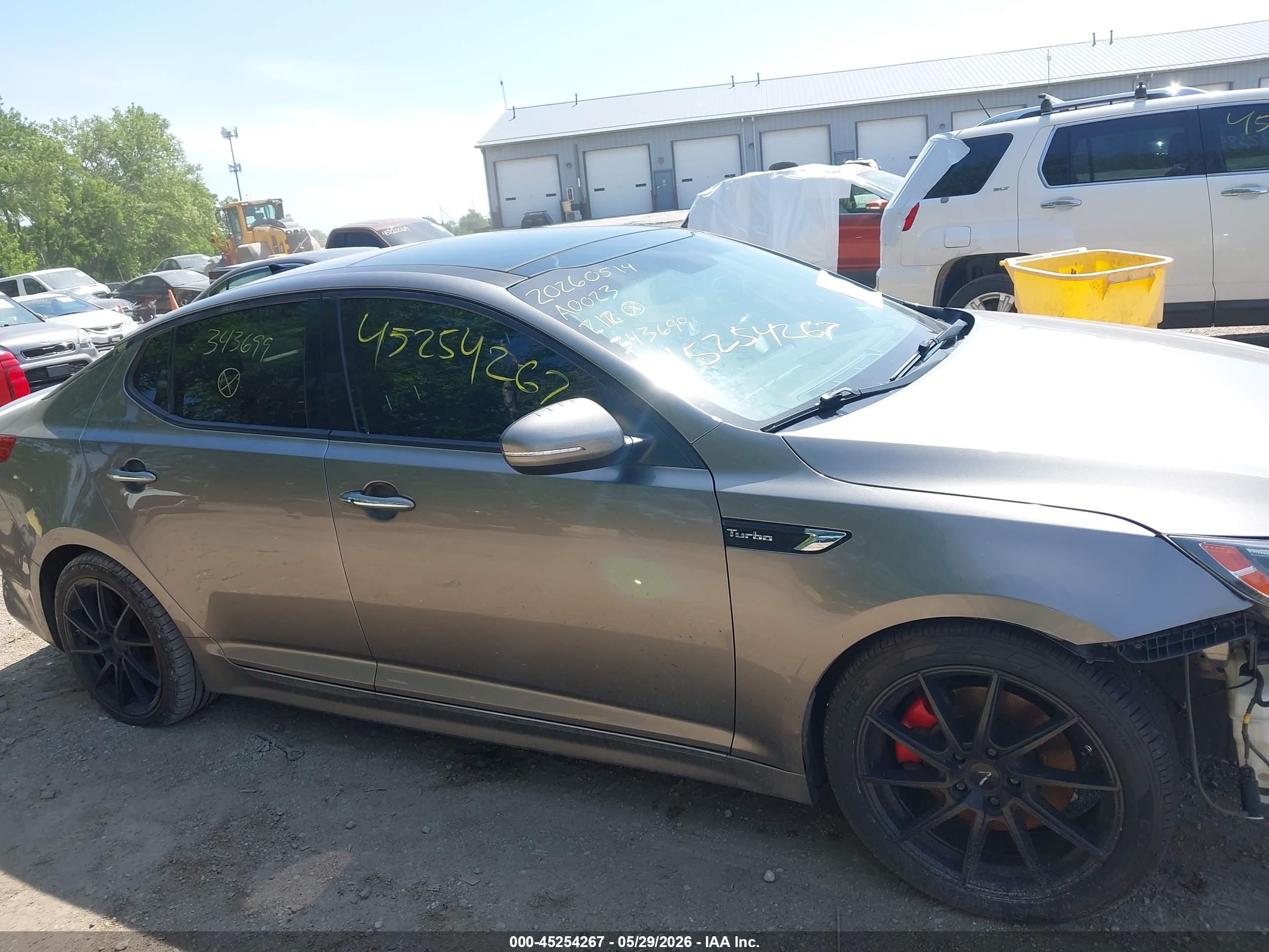2014 Kia Optima Sxl Turbo Gray vin: 5XXGR4A60EG343699