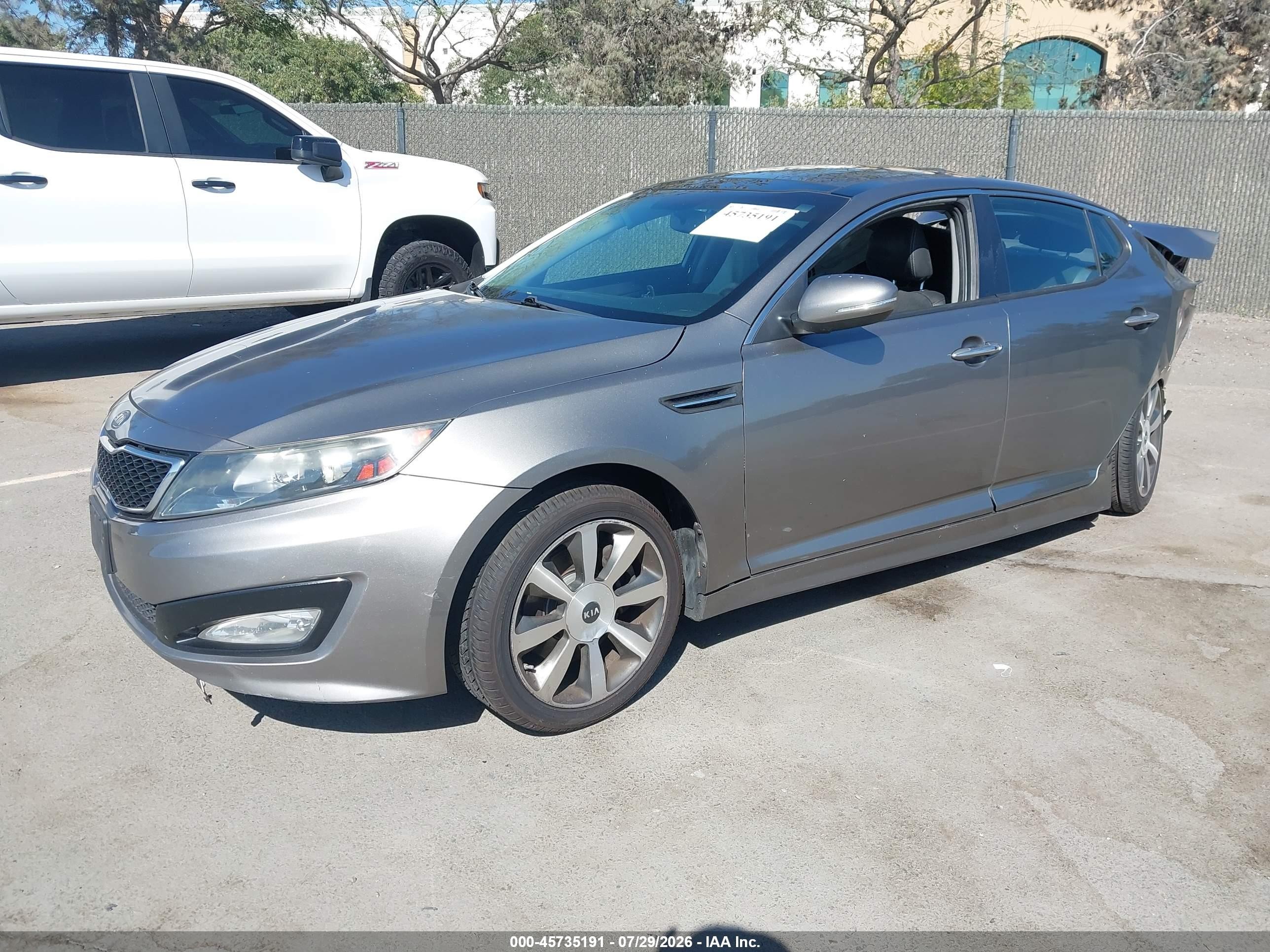 2012 Kia Optima Sx Gray vin: 5XXGR4A61CG057809