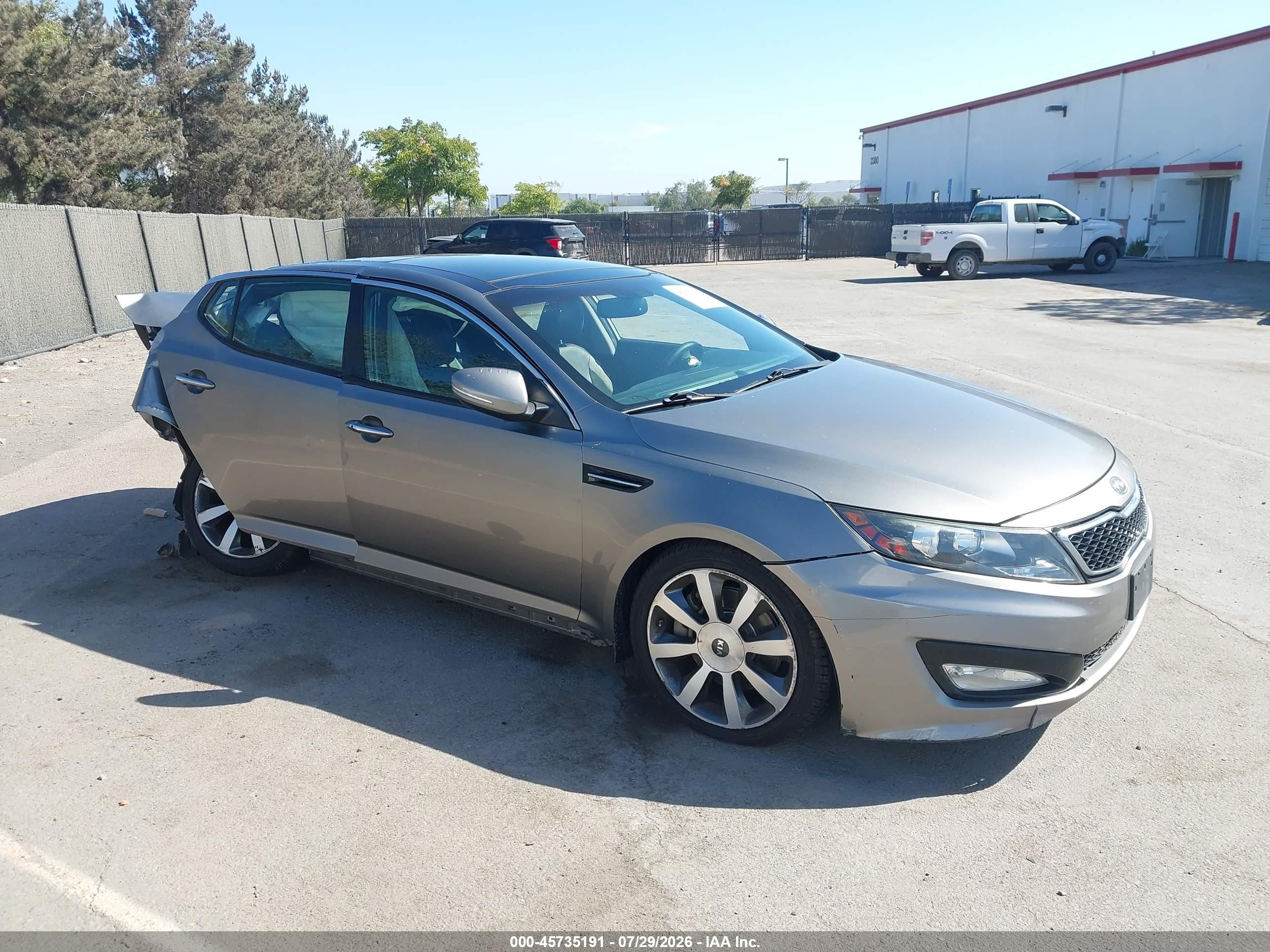 2012 Kia Optima Sx Gray vin: 5XXGR4A61CG057809