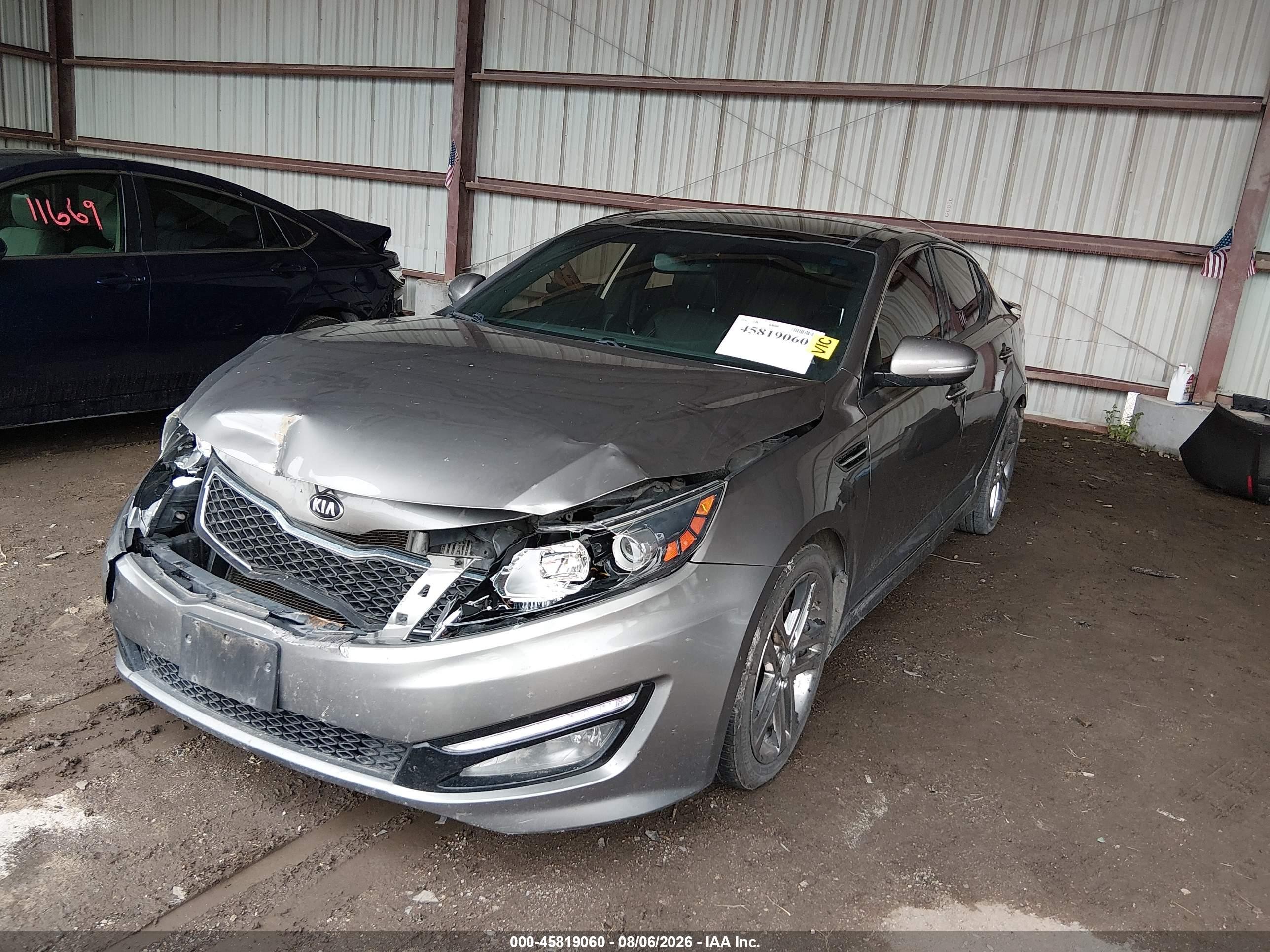 2013 Kia Optima Sx Серый vin: 5XXGR4A61DG105844