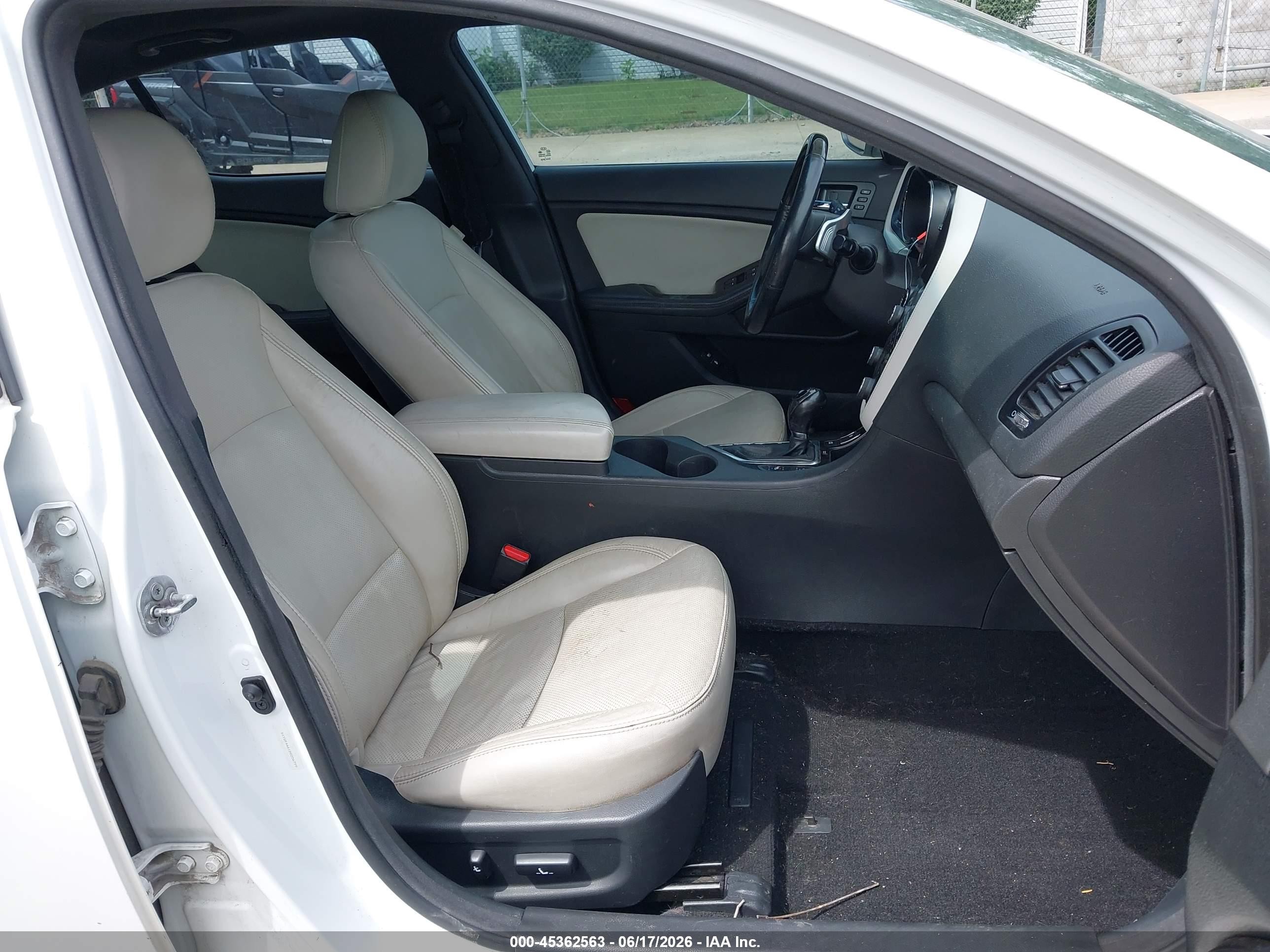 2013 Kia Optima Sx White vin: 5XXGR4A61DG206799