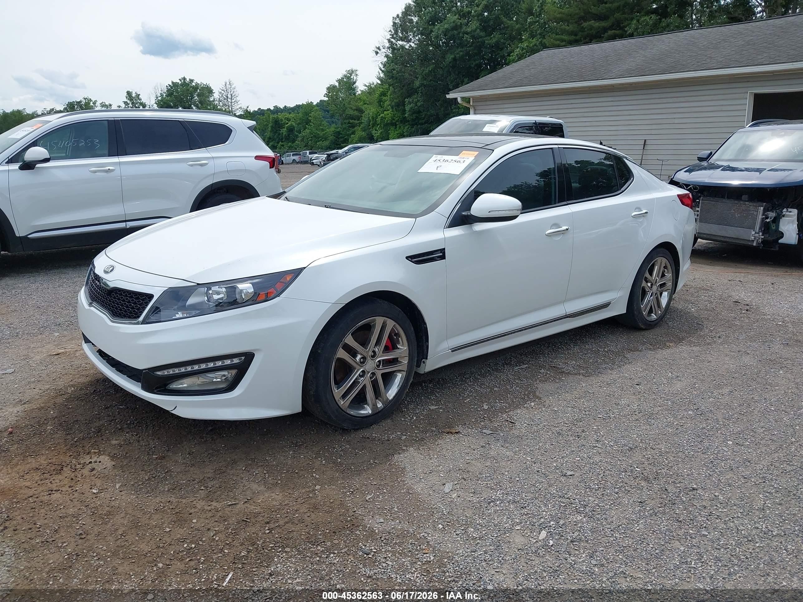 2013 Kia Optima Sx White vin: 5XXGR4A61DG206799