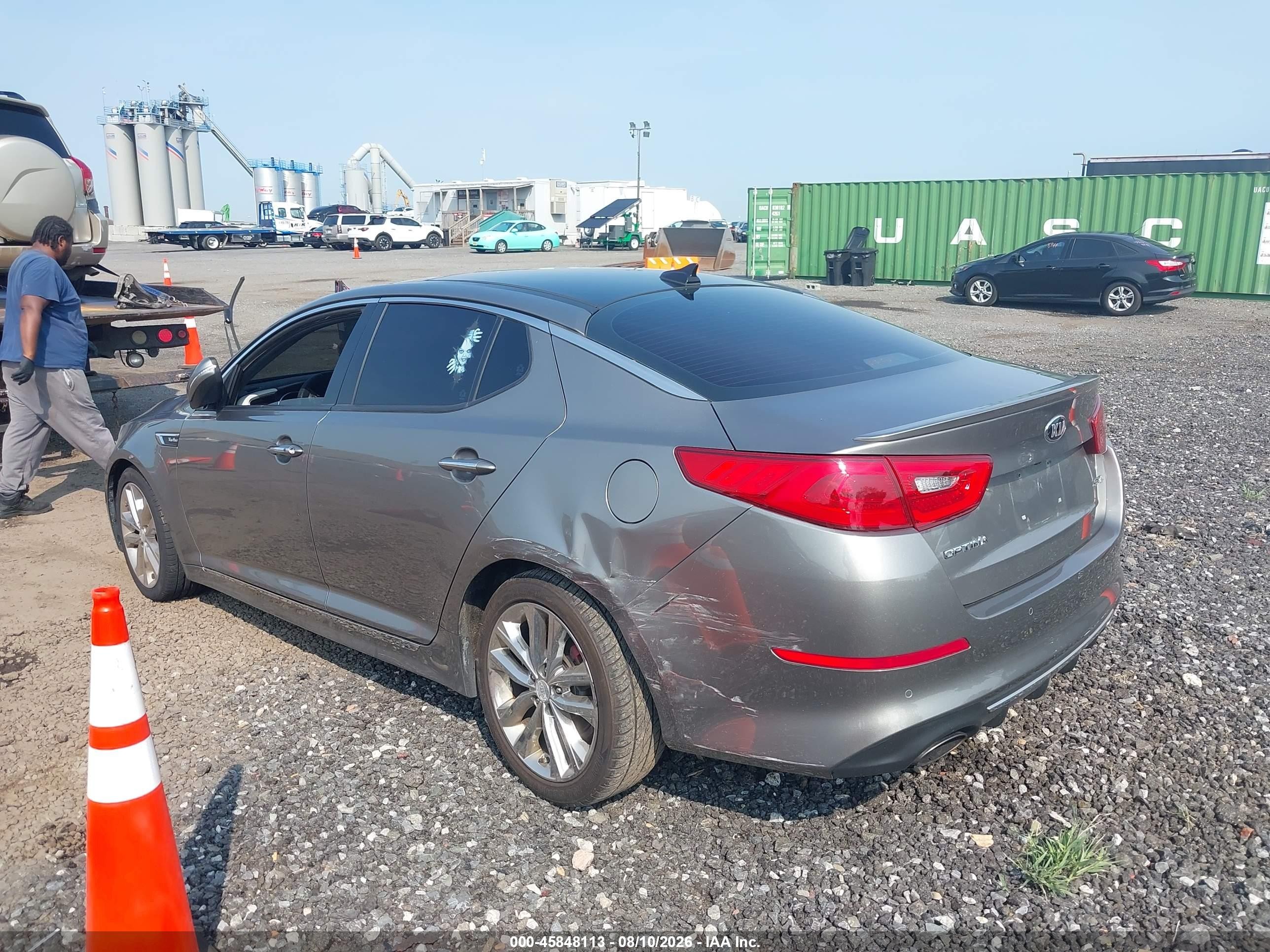 2015 Kia Optima Sxl Turbo Gray vin: 5XXGR4A61FG362263
