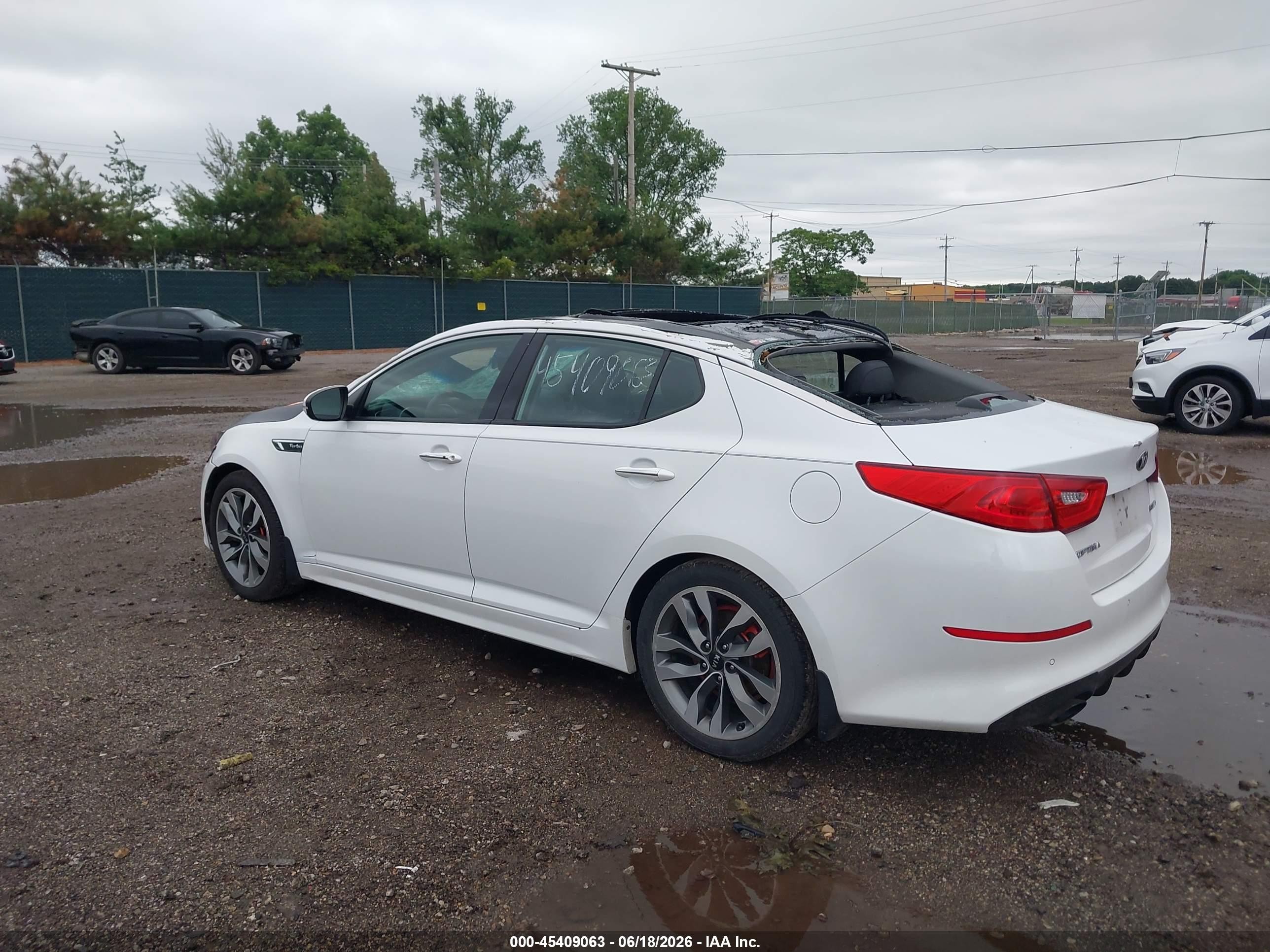 2015 Kia Optima Sx Turbo White vin: 5XXGR4A61FG366166
