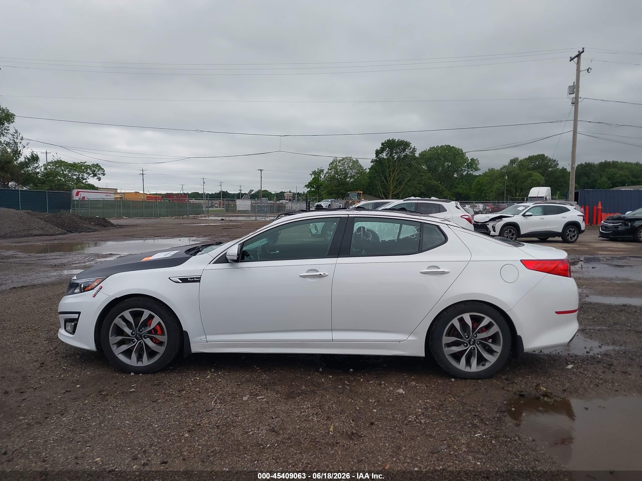 2015 Kia Optima Sx Turbo White vin: 5XXGR4A61FG366166