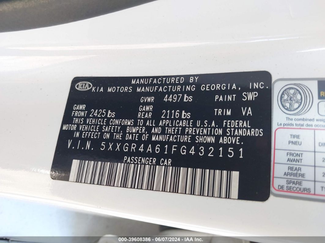 Price & History 2015 Kia Optima Sxl Turbo 2.0l I-4 Di, Dohc, Vvt
