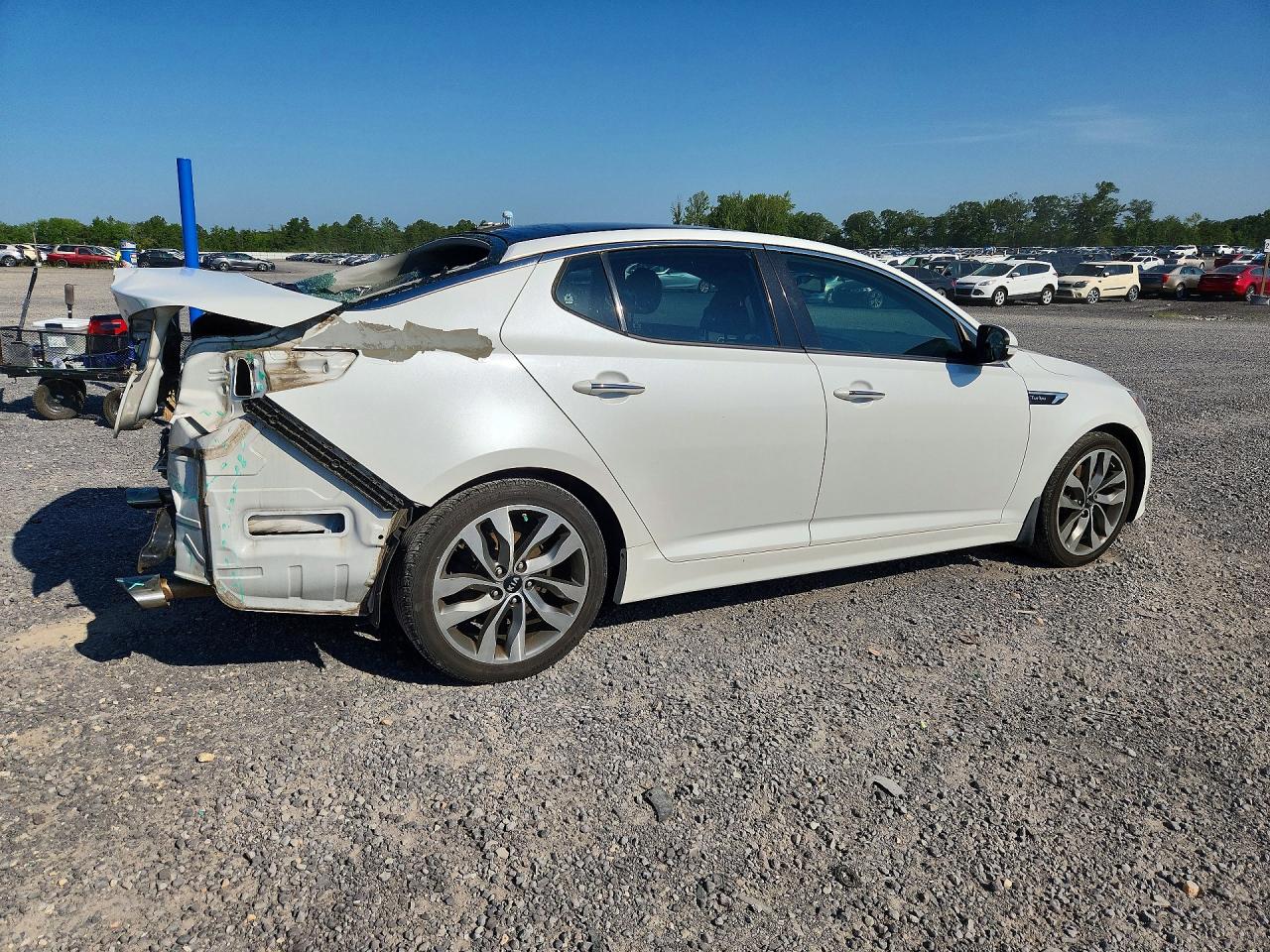 2015 Kia Optima Sx White vin: 5XXGR4A61FG433509