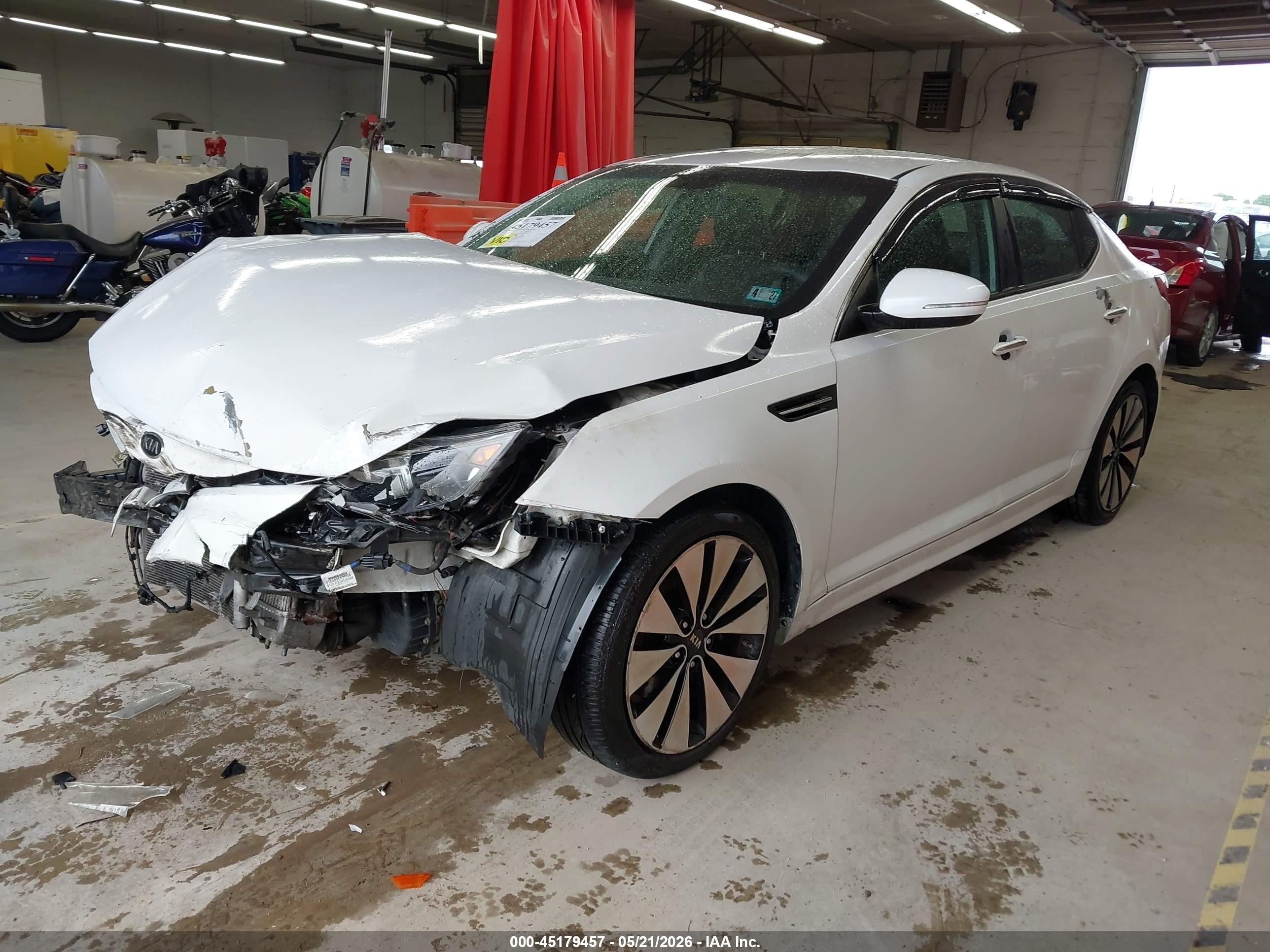 2012 Kia Optima Sx White vin: 5XXGR4A62CG045409