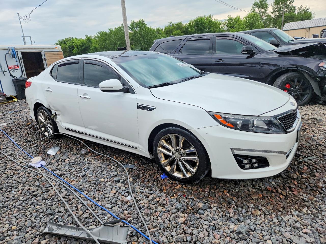 2015 Kia Optima Sx White vin: 5XXGR4A62FG358299