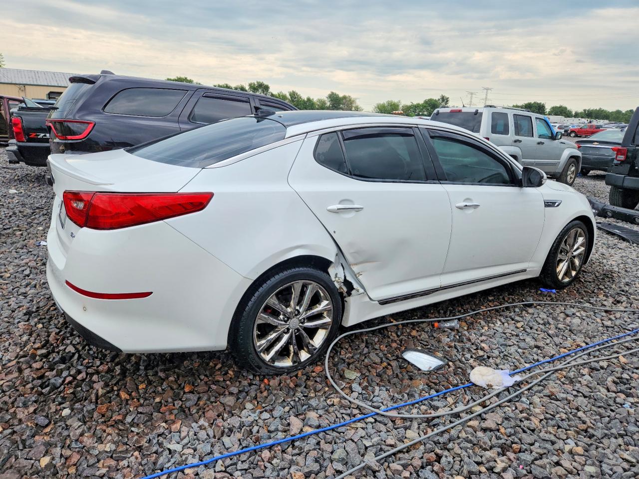 2015 Kia Optima Sx White vin: 5XXGR4A62FG358299