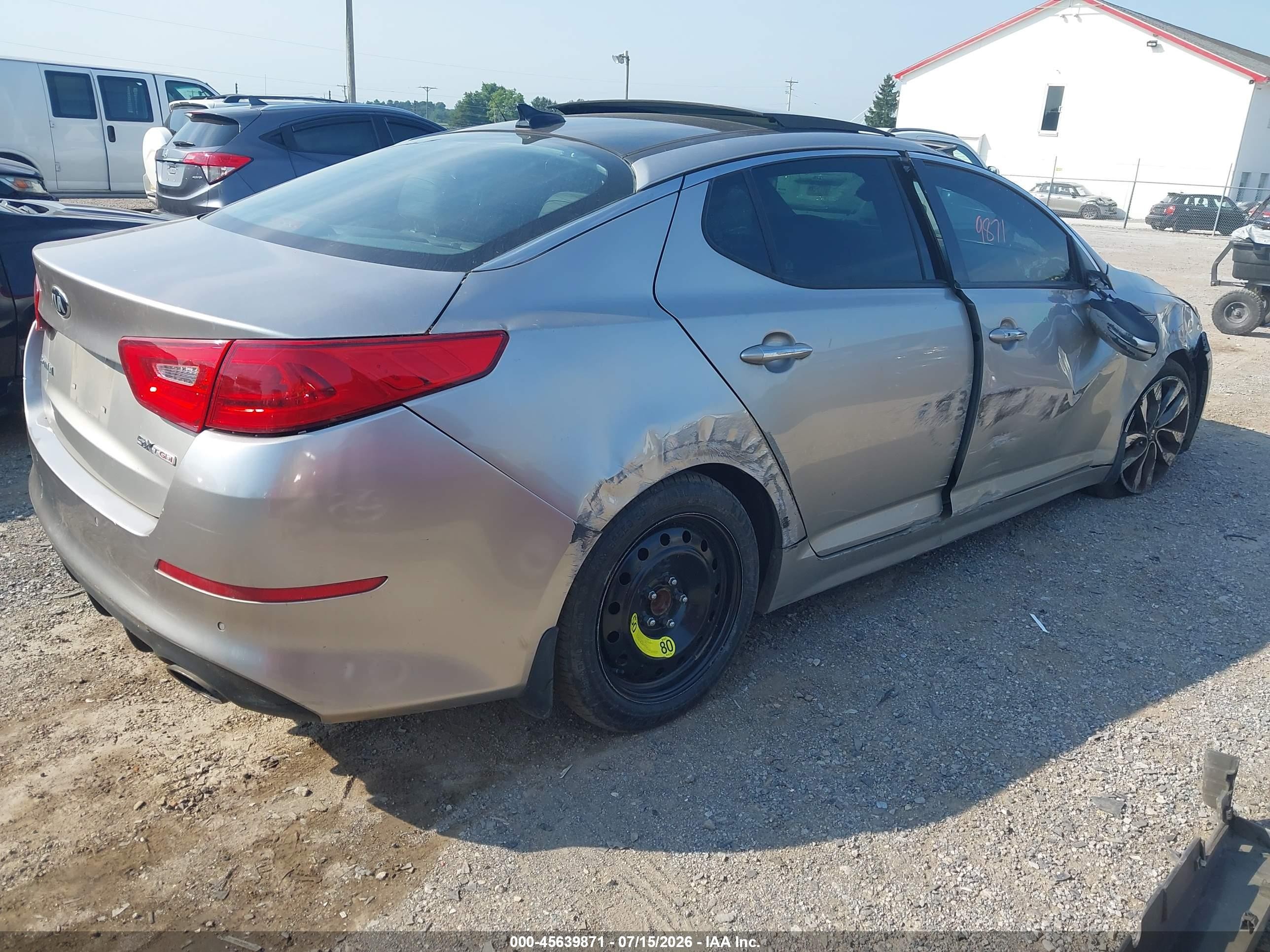 2014 Kia Optima Sx Turbo Silver vin: 5XXGR4A63EG323222