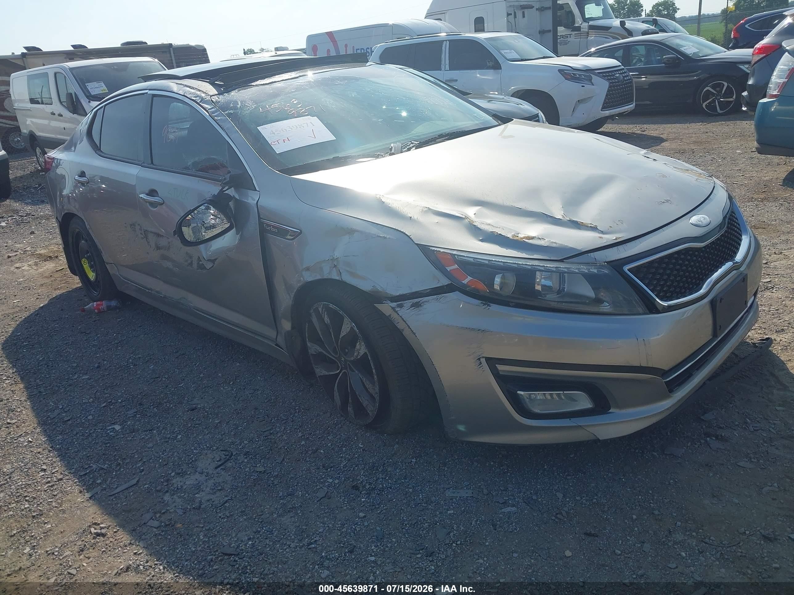 2014 Kia Optima Sx Turbo Silver vin: 5XXGR4A63EG323222