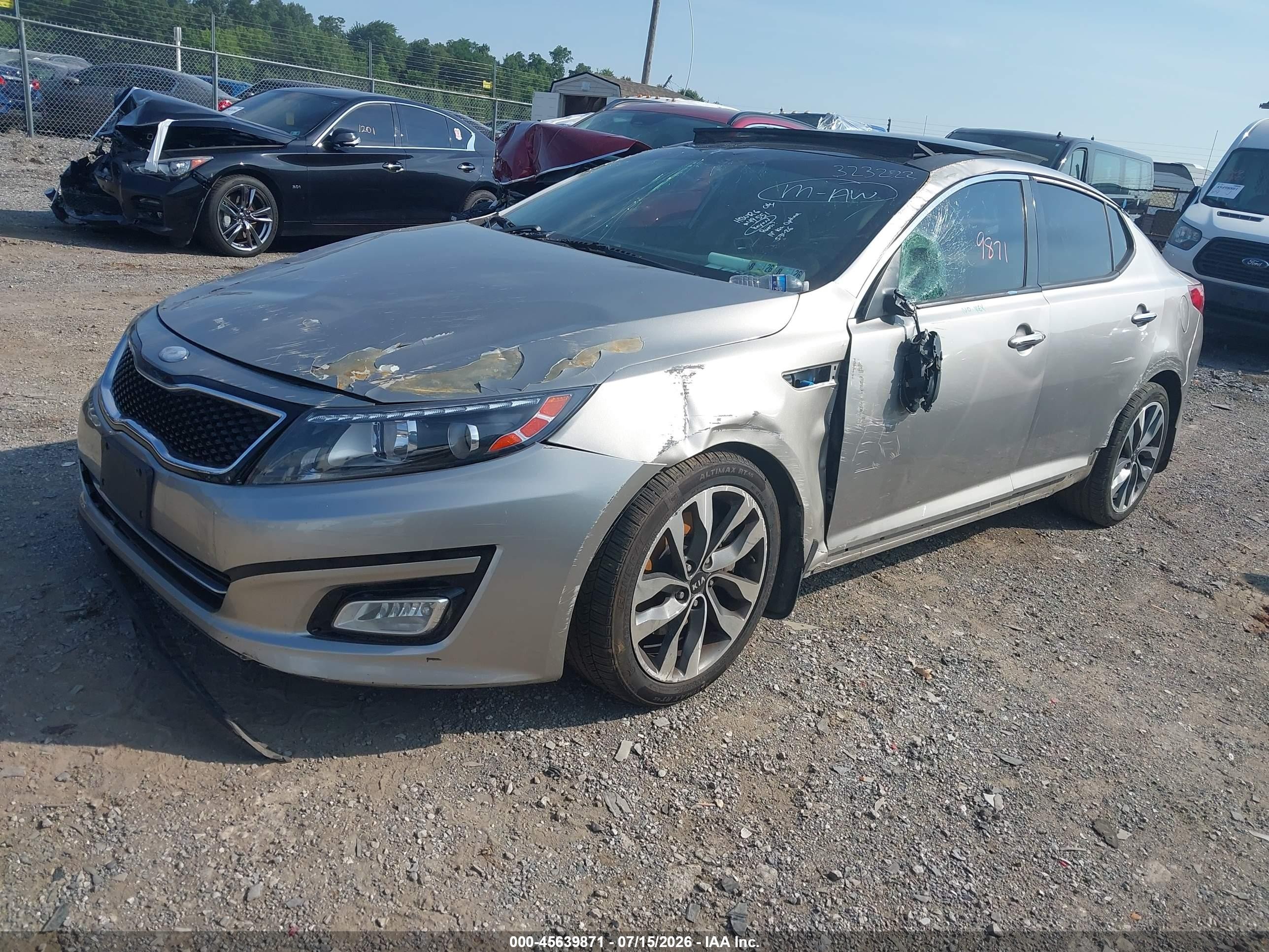 2014 Kia Optima Sx Turbo Silver vin: 5XXGR4A63EG323222