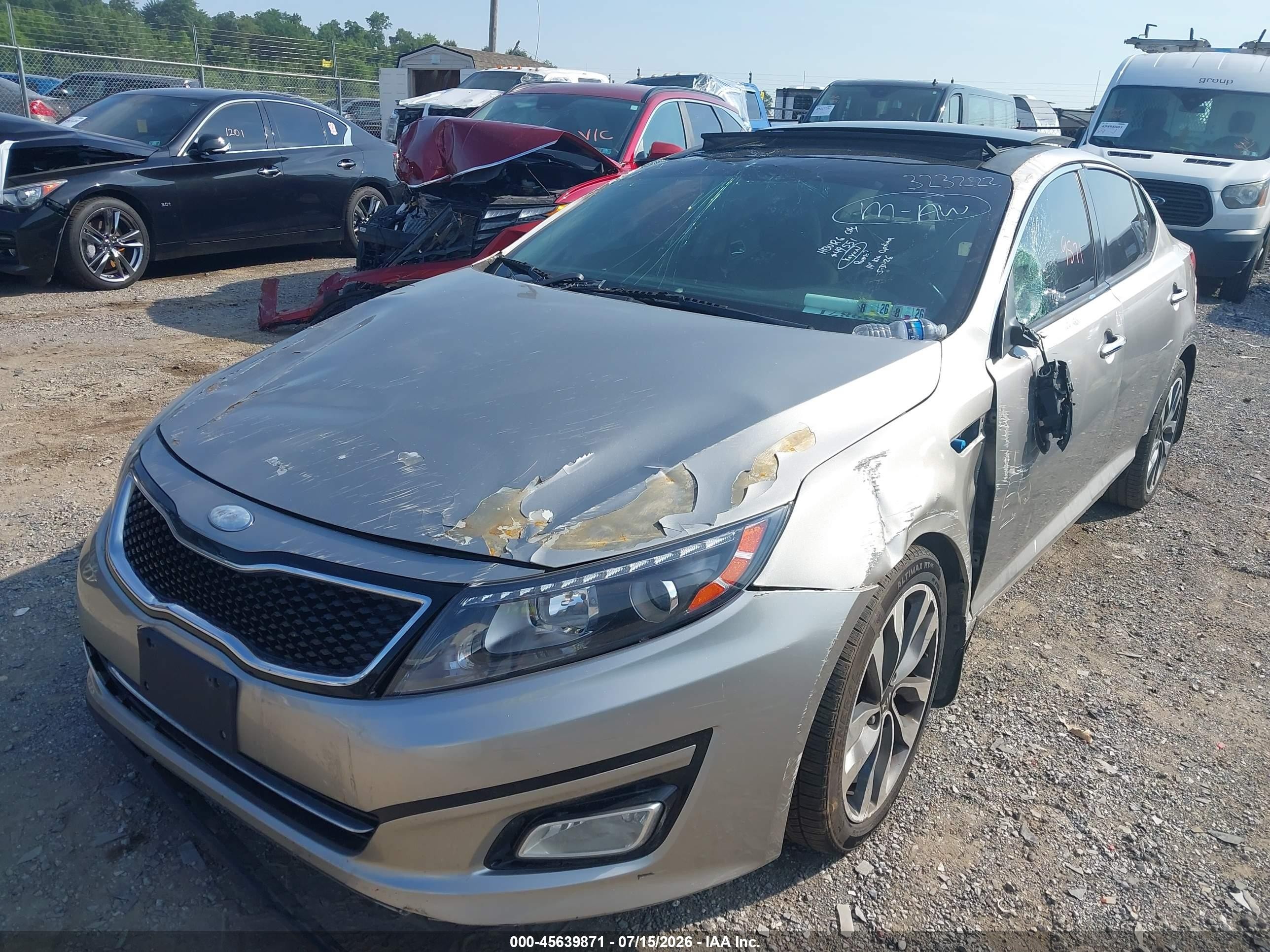 2014 Kia Optima Sx Turbo Silver vin: 5XXGR4A63EG323222