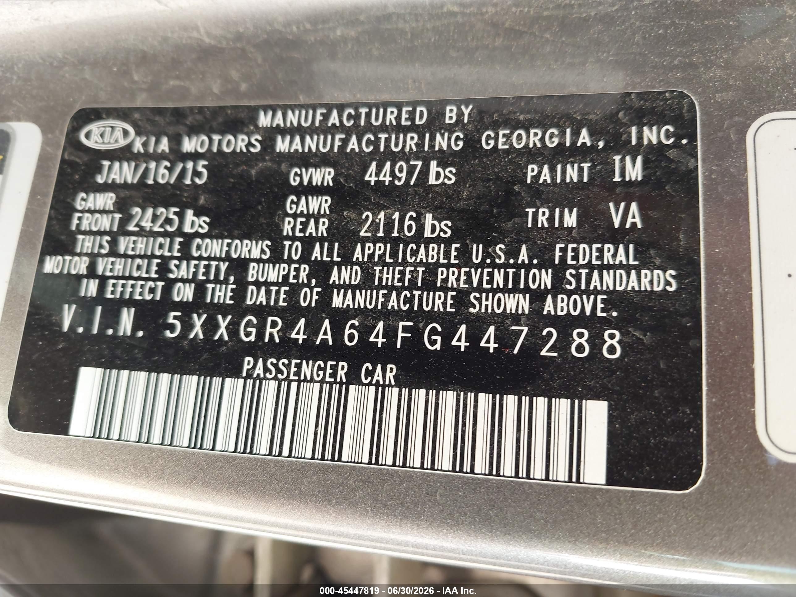 2015 Kia Optima Sxl Turbo Blue vin: 5XXGR4A64FG447288