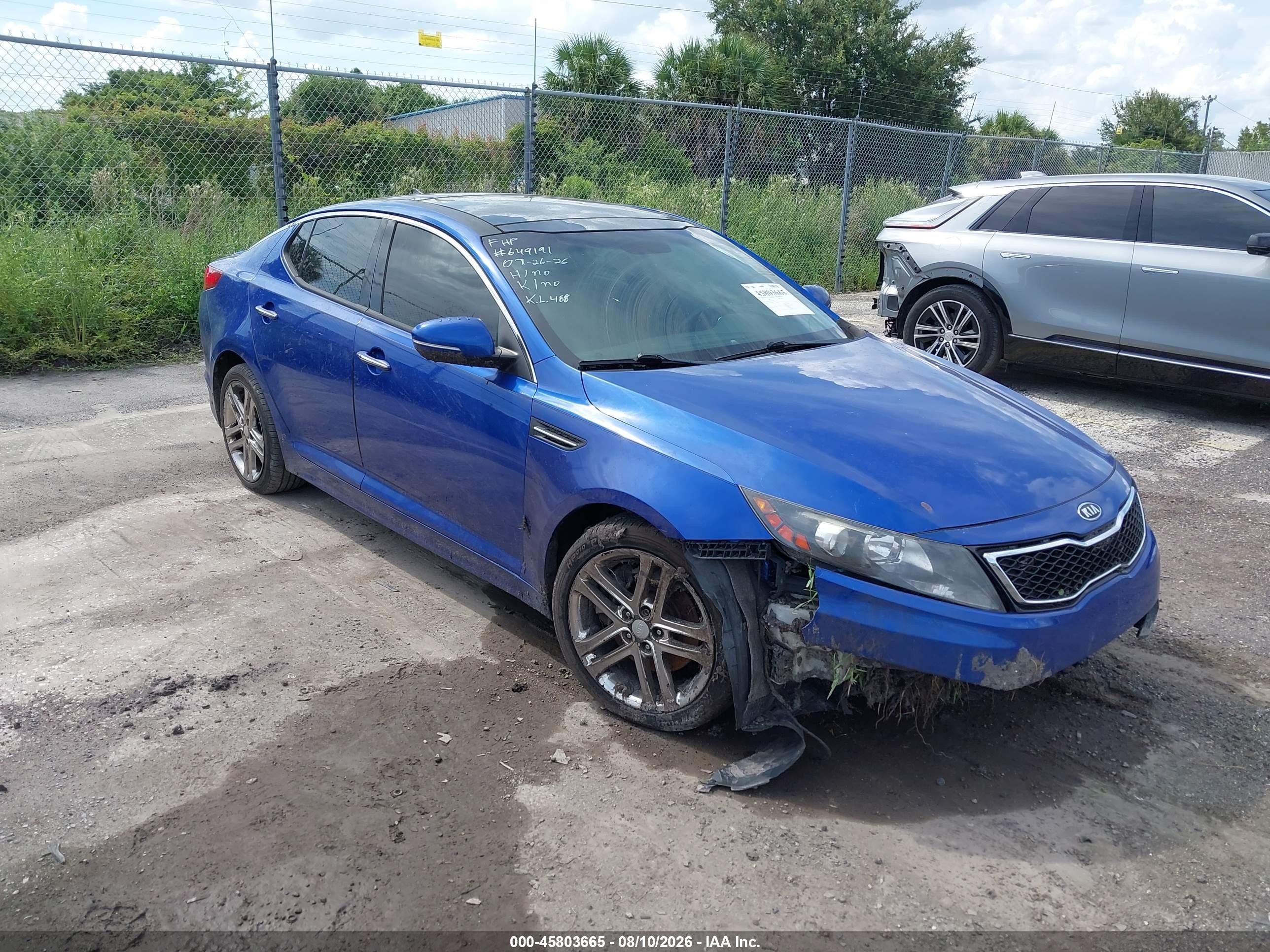 2012 Kia Optima Sx Blue vin: 5XXGR4A65CG019760