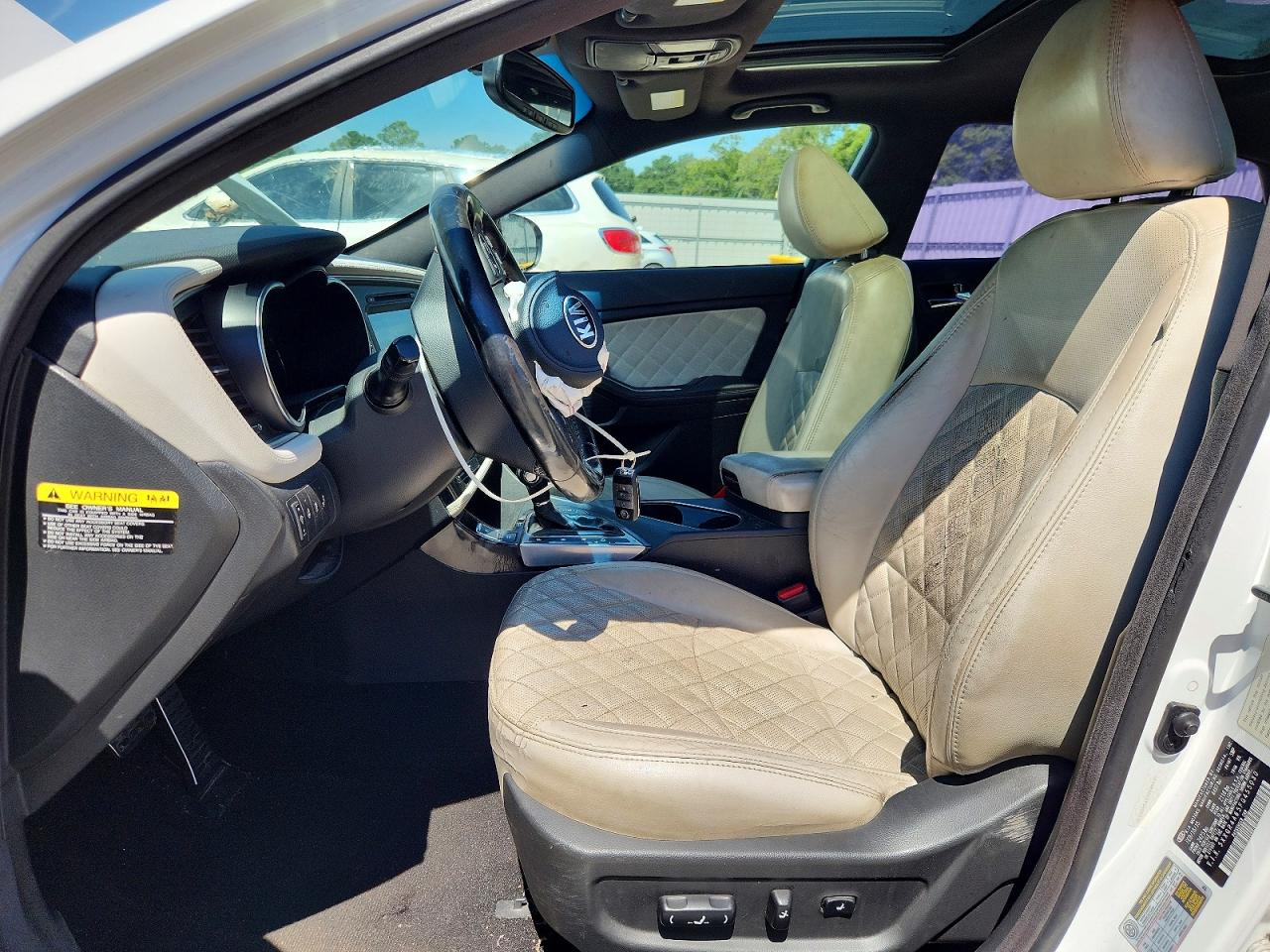 2015 Kia Optima Sx White vin: 5XXGR4A65FG455030