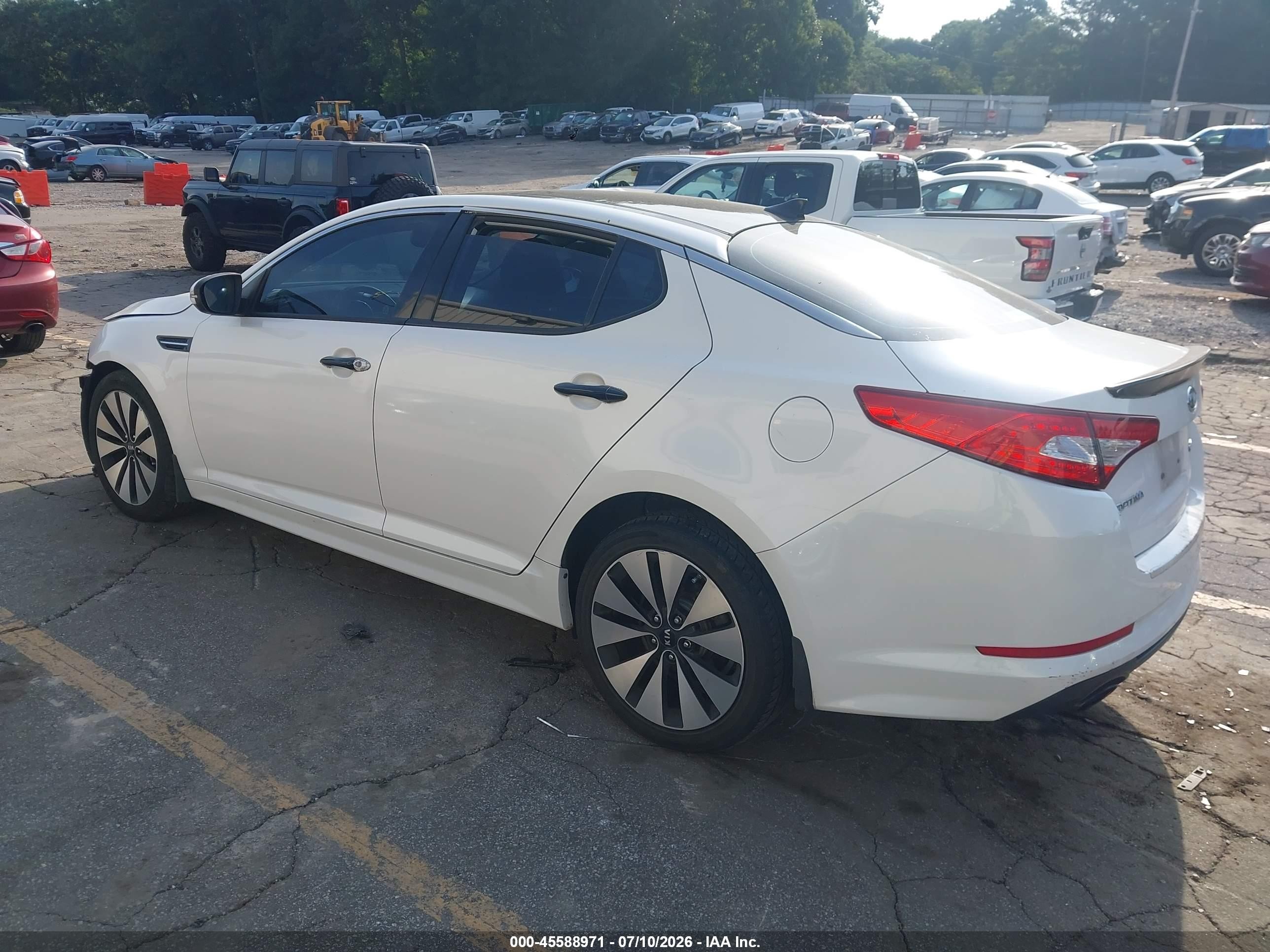 2012 Kia Optima Sx White vin: 5XXGR4A66CG026894