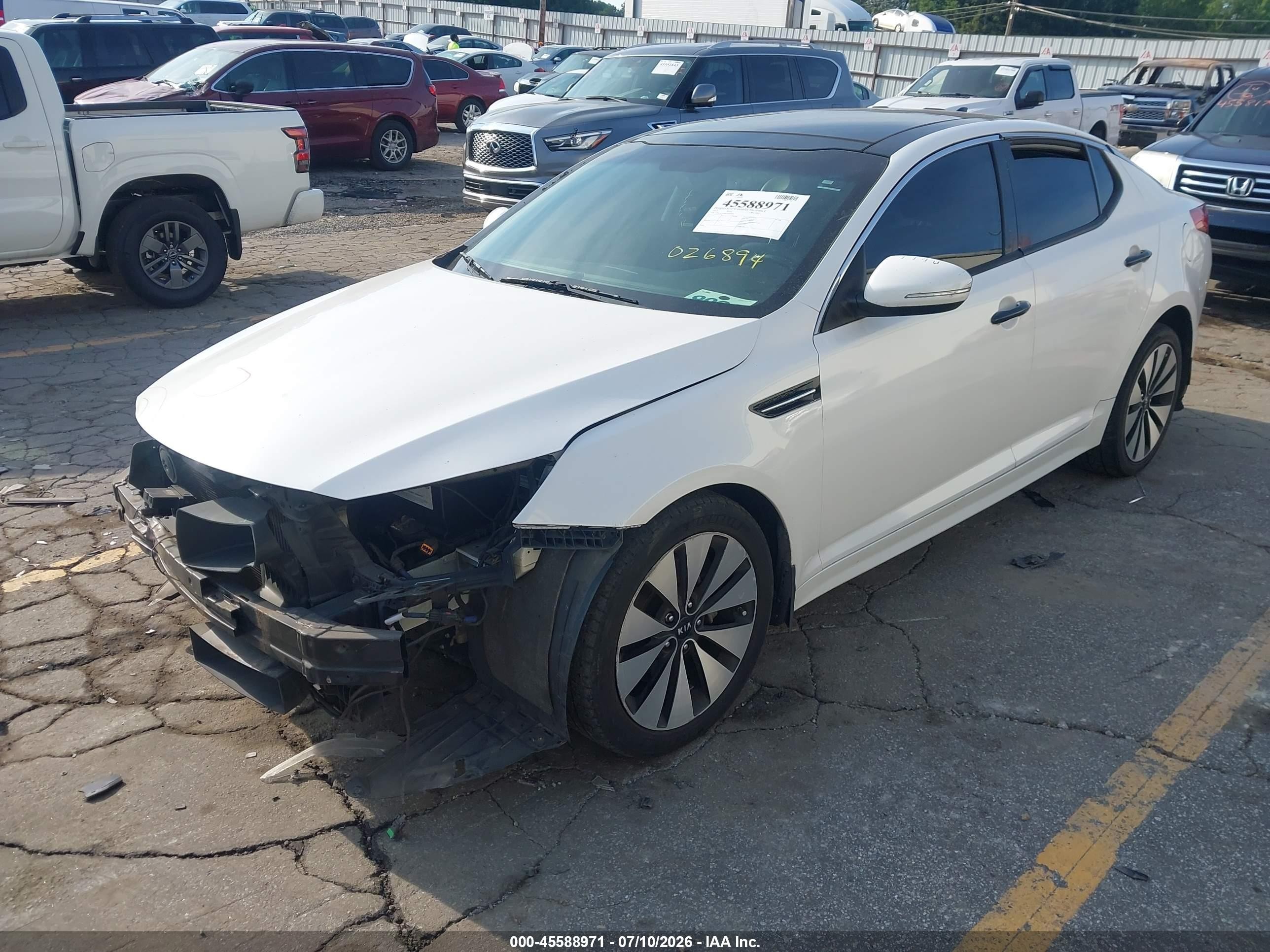 2012 Kia Optima Sx White vin: 5XXGR4A66CG026894