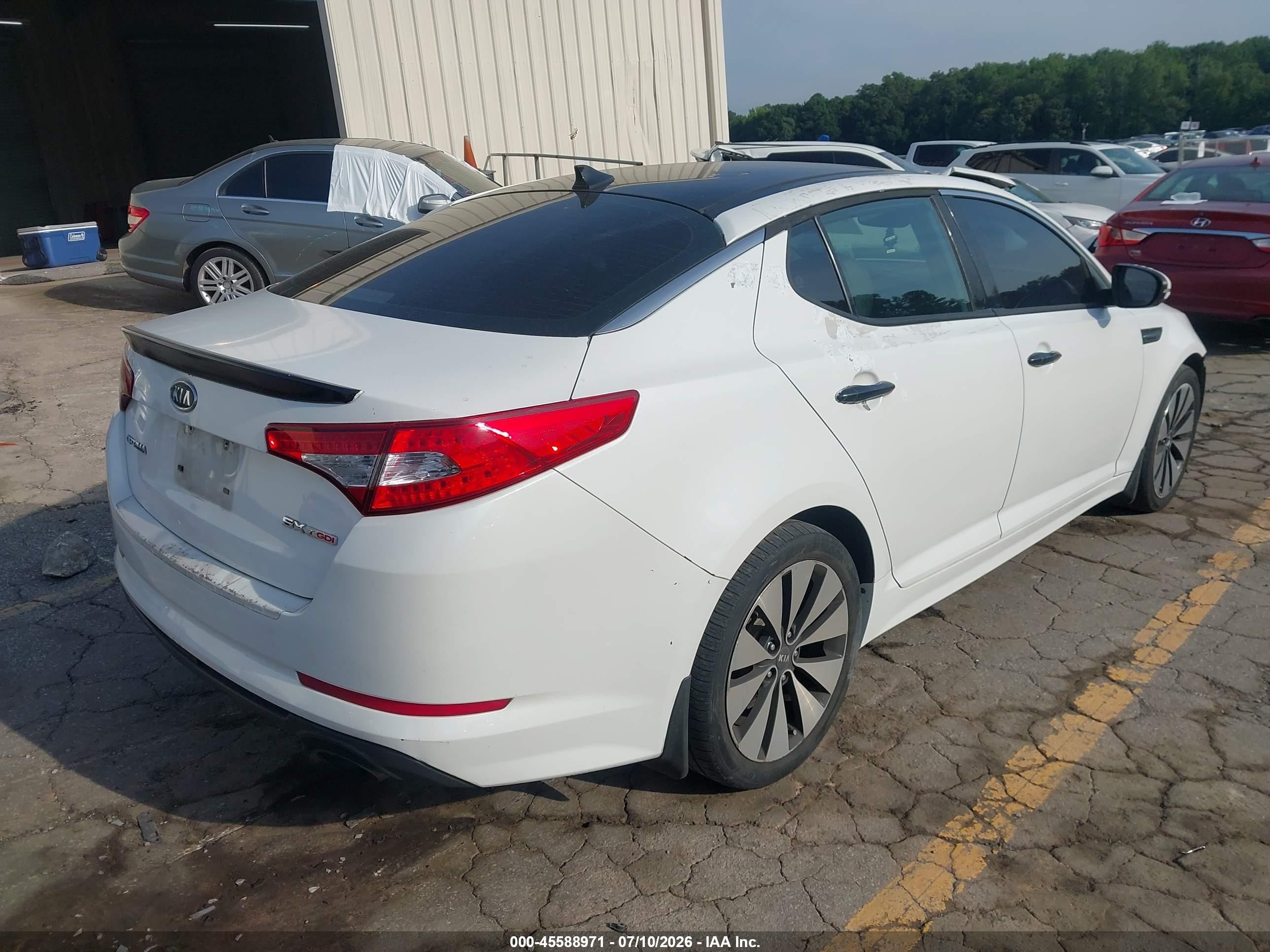 2012 Kia Optima Sx White vin: 5XXGR4A66CG026894