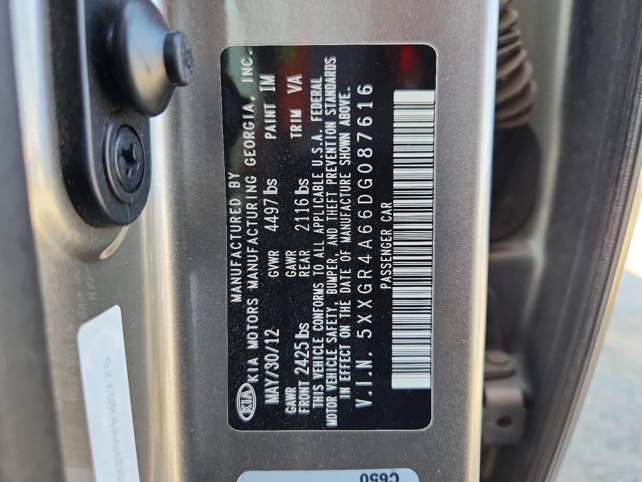 2013 Kia Optima Sx Gray vin: 5XXGR4A66DG087616