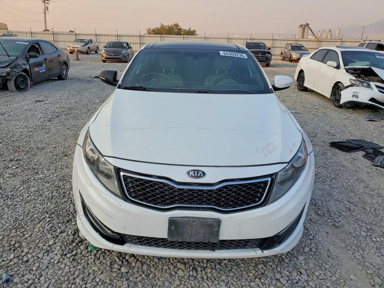 2013 Kia Optima Sx White vin: 5XXGR4A66DG206586