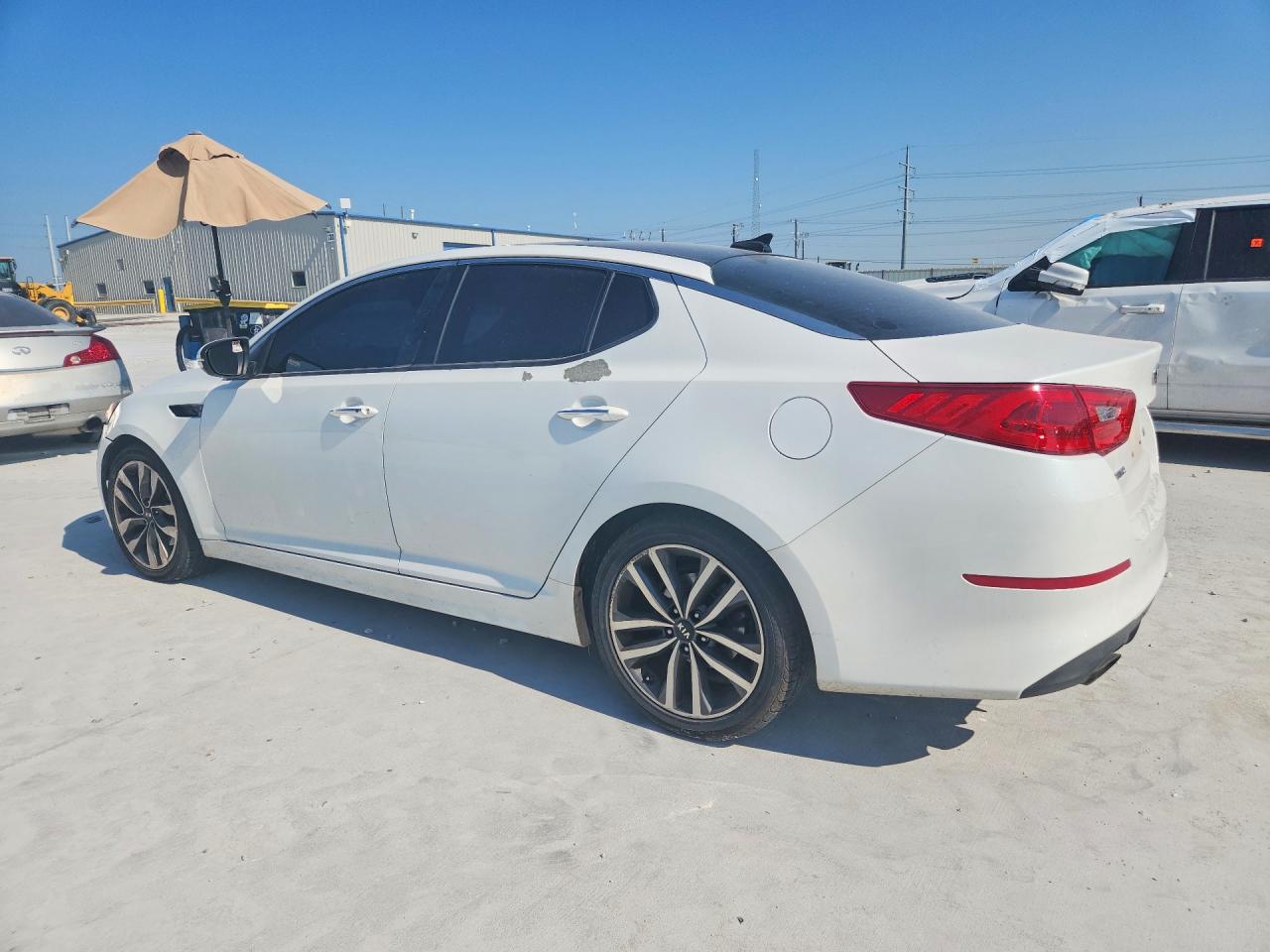 2015 Kia Optima Sx White vin: 5XXGR4A66FG363585