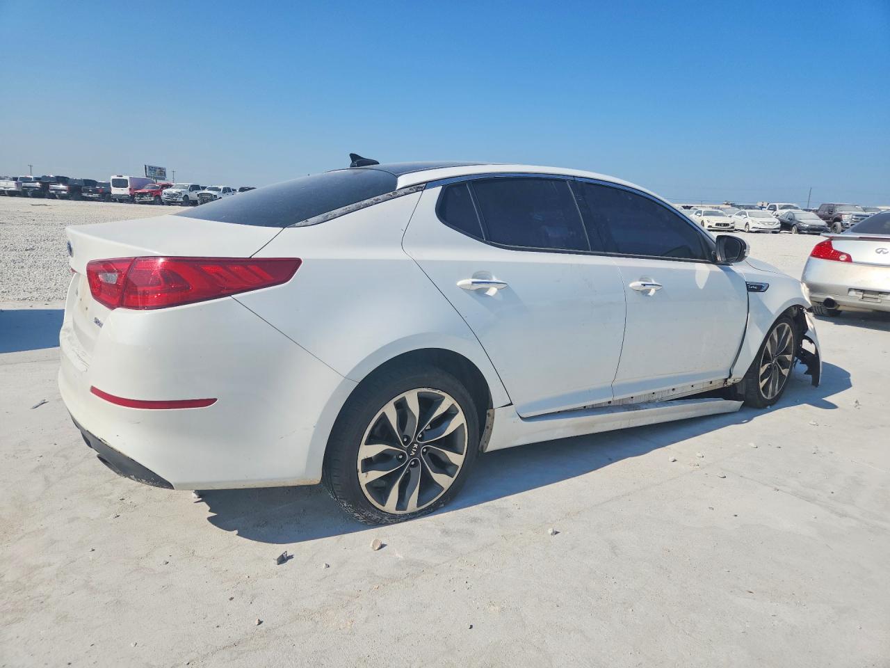 2015 Kia Optima Sx White vin: 5XXGR4A66FG363585